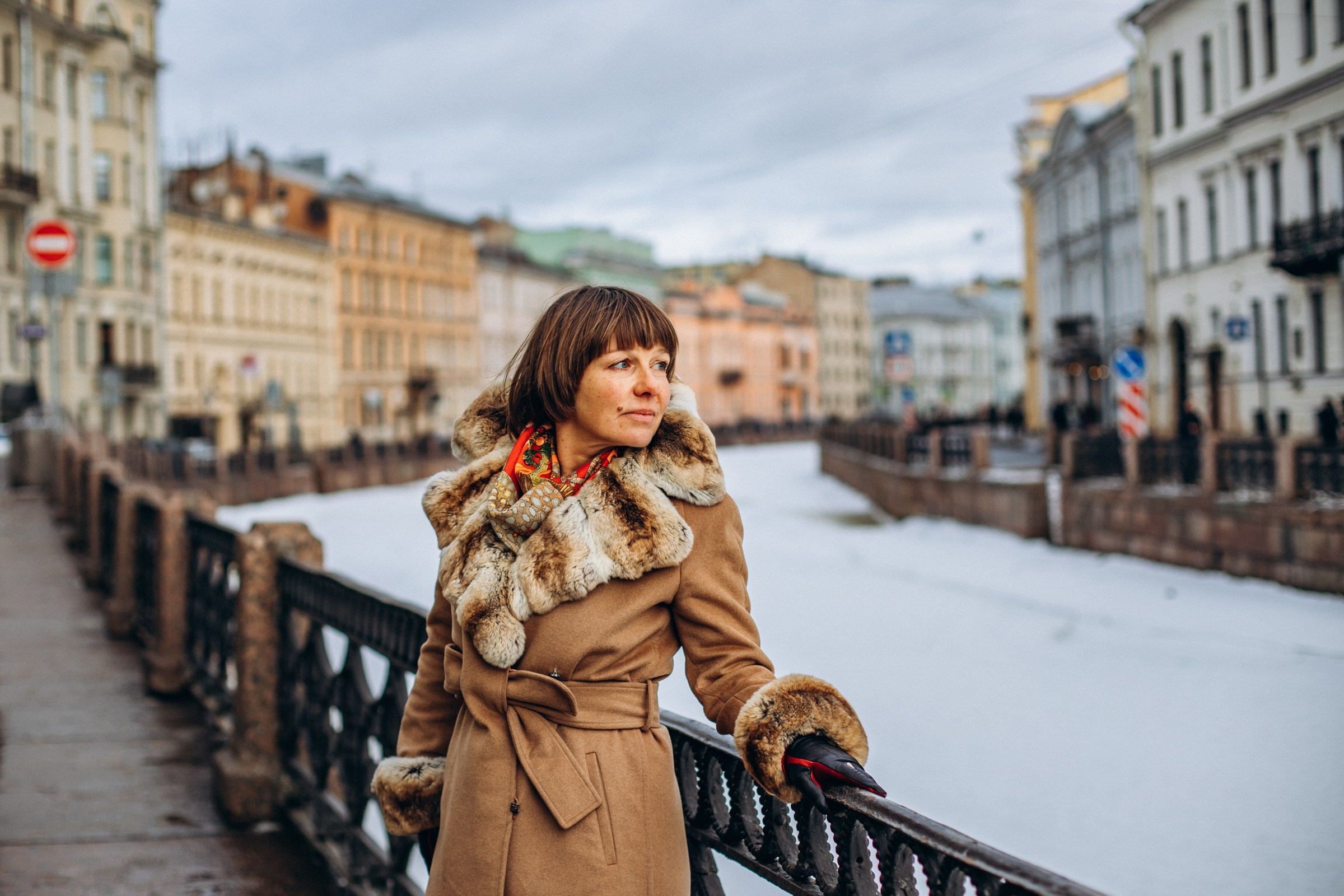Наталья в феврале. Фотопрогулка в Петербурге. Индивидуальный и семейный фотограф в Санкт-Петербурге