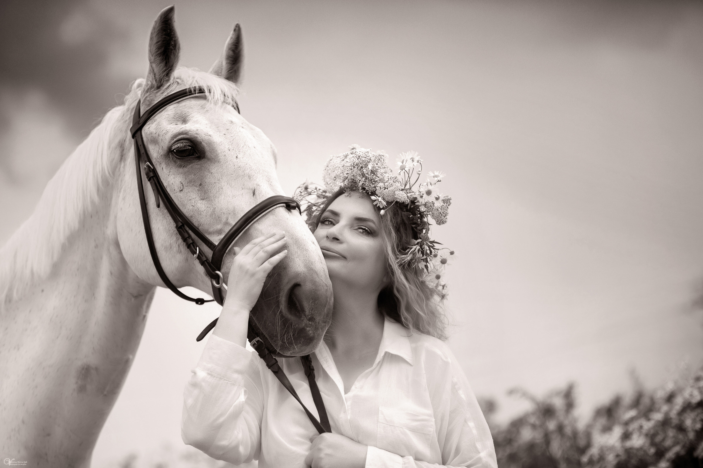 В поле с ромашками. Фотограф женский и мужской портрет Санкт-Петербург