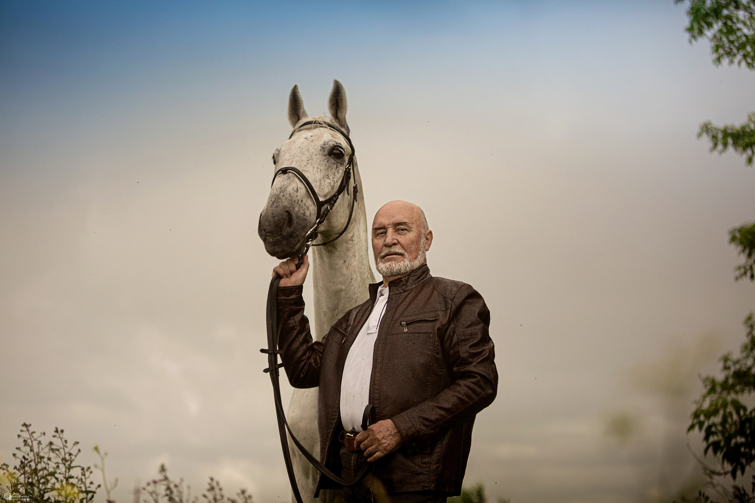 В ливень_Мужской портрет. Фотограф женский и мужской портрет Санкт-Петербург