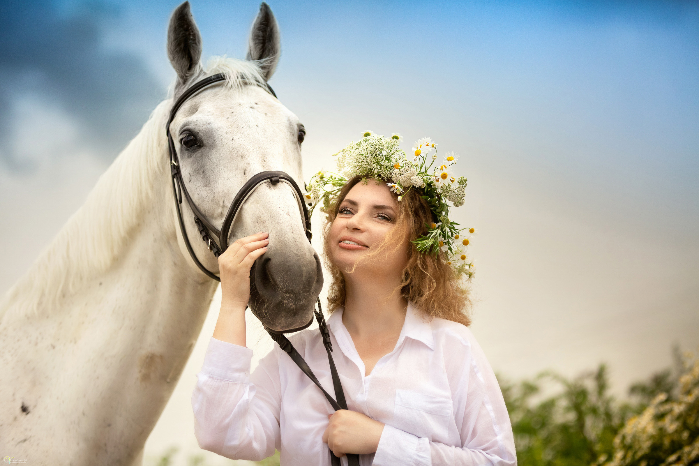 В поле с ромашками. Фотограф женский и мужской портрет Санкт-Петербург