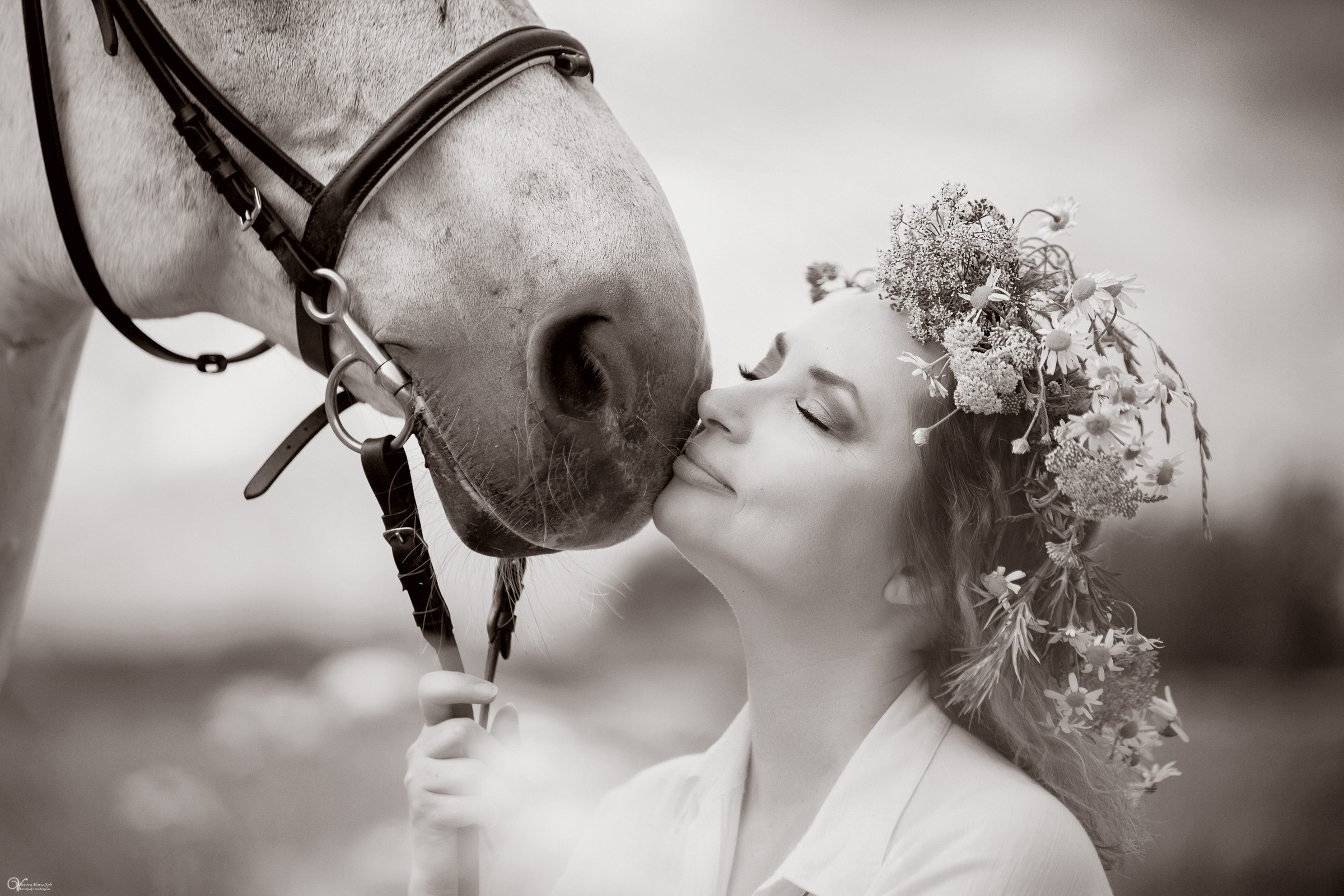 В поле с ромашками. Фотограф женский и мужской портрет Санкт-Петербург