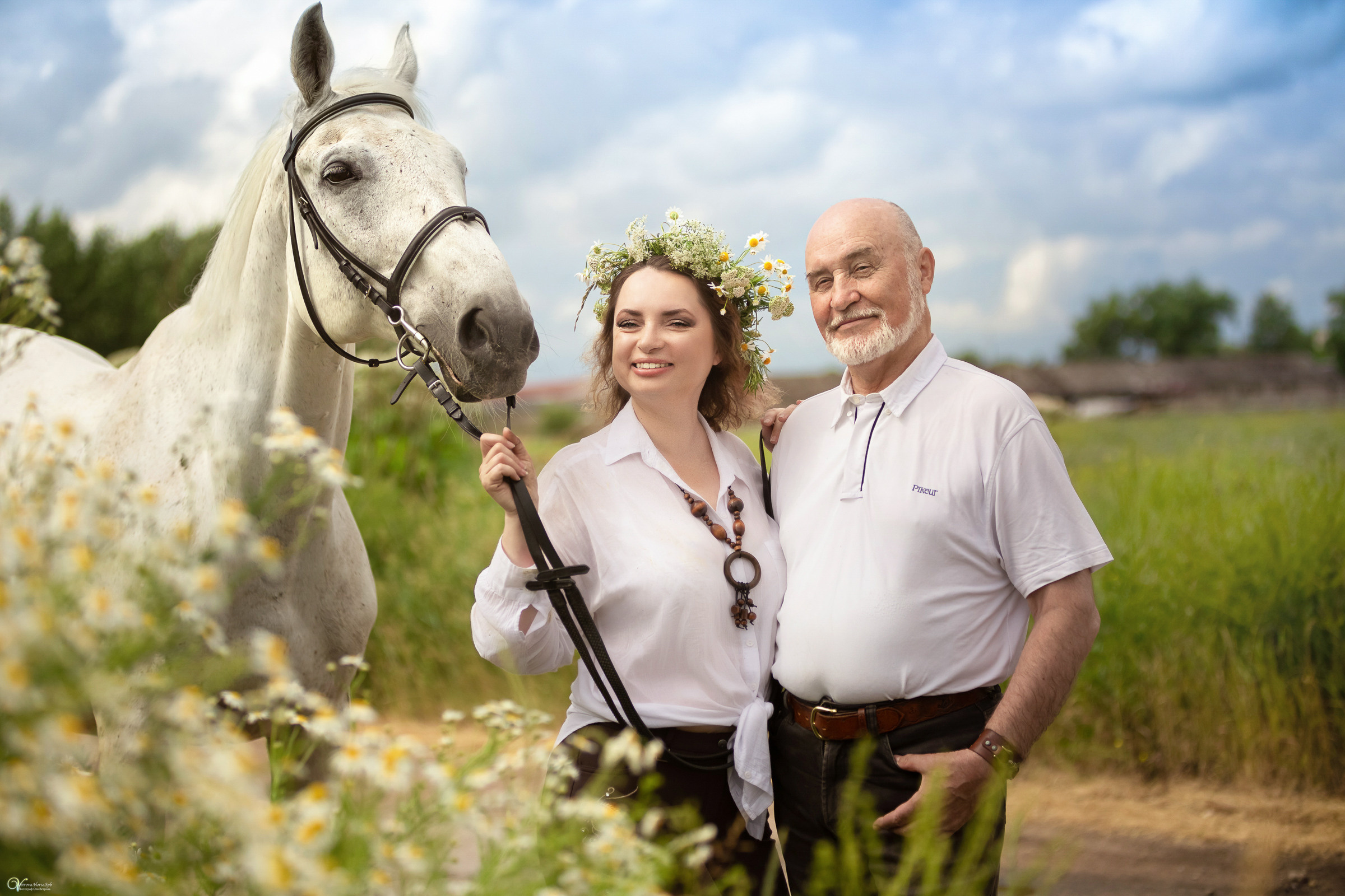 В поле с ромашками. Фотограф женский и мужской портрет Санкт-Петербург