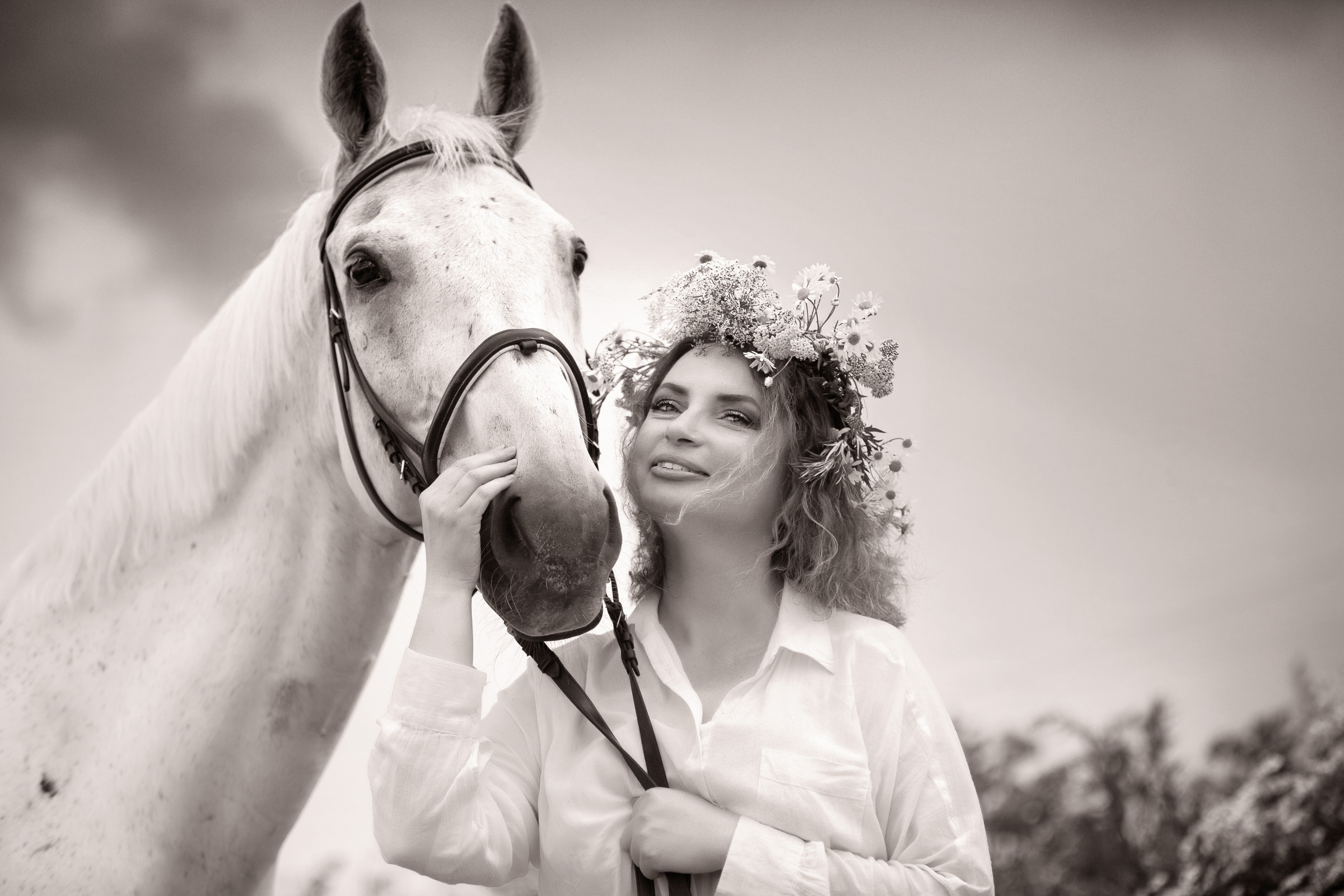 В поле с ромашками. Фотограф женский и мужской портрет Санкт-Петербург