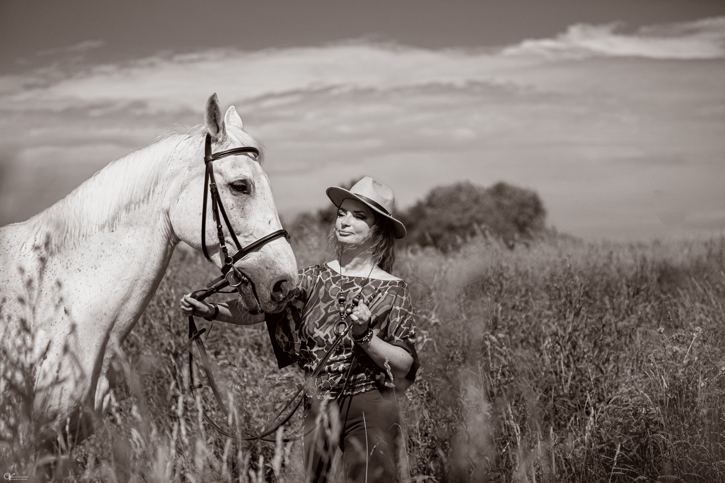 В поле с иван-чаем. Фотограф женский и мужской портрет Санкт-Петербург