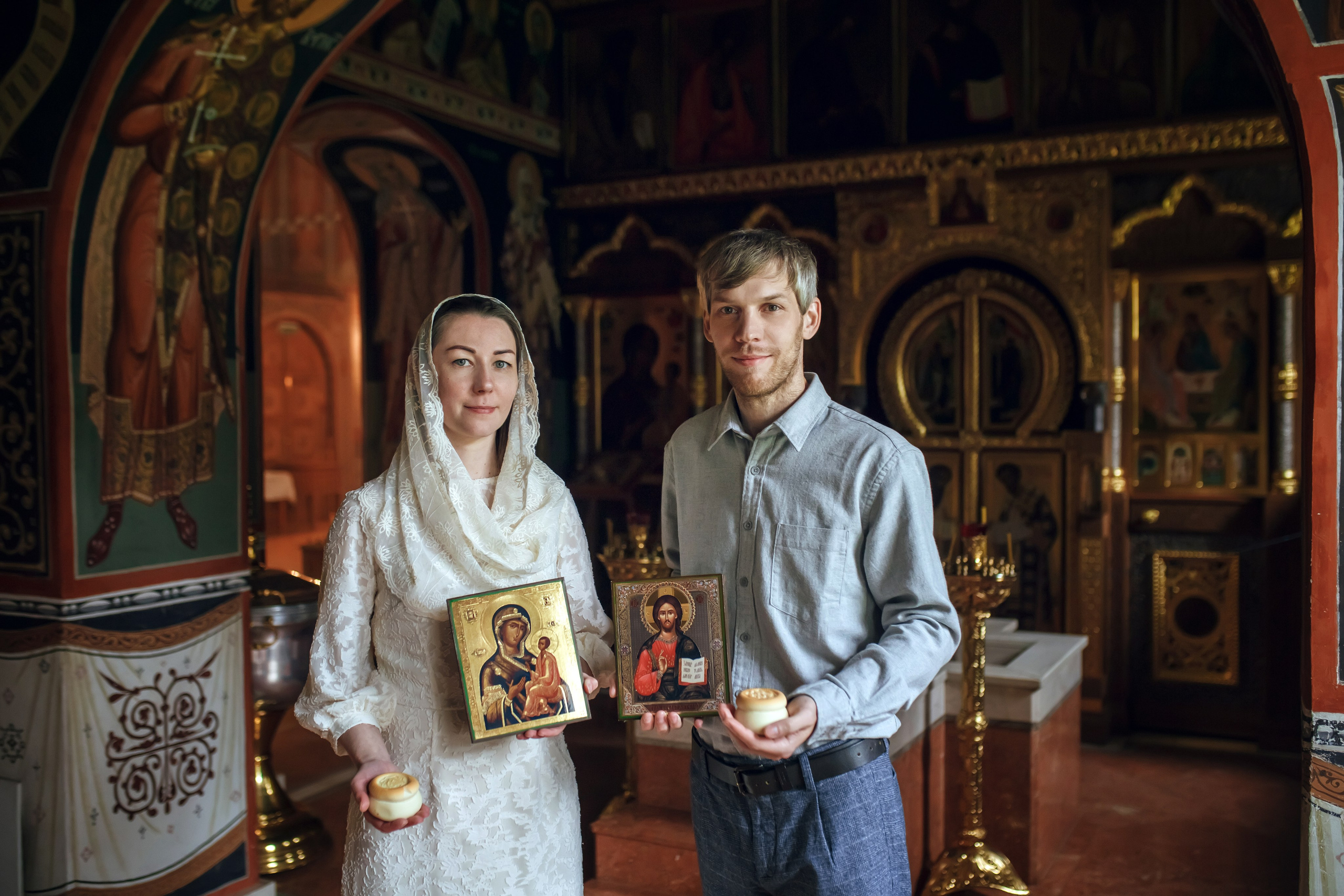 Венчание Андрея и Елены. Фотограф на Крещение, семейный фотограф в Москве