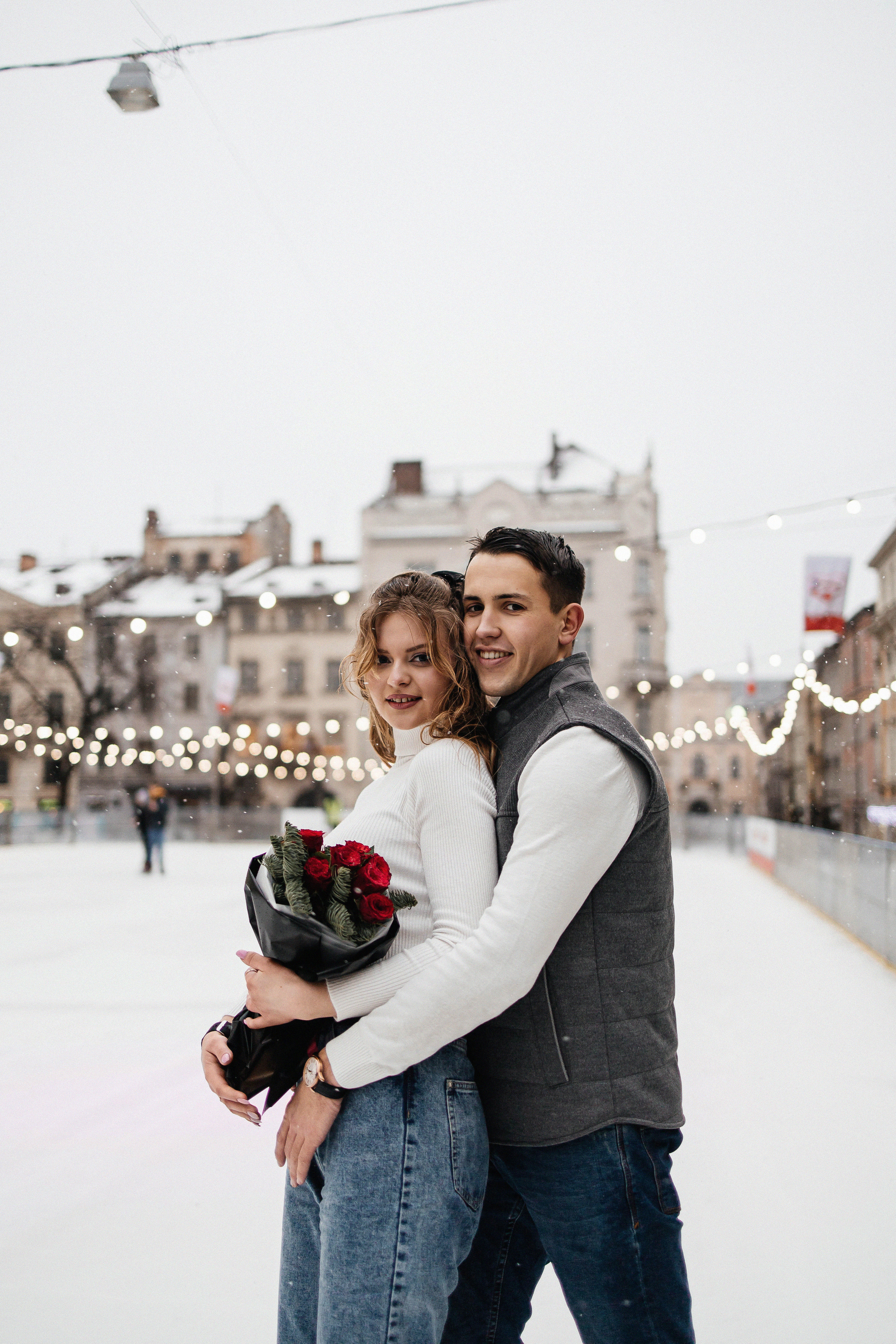 На катке во Львове. Свадебный и портретный фотограф Минск Евсович Инна