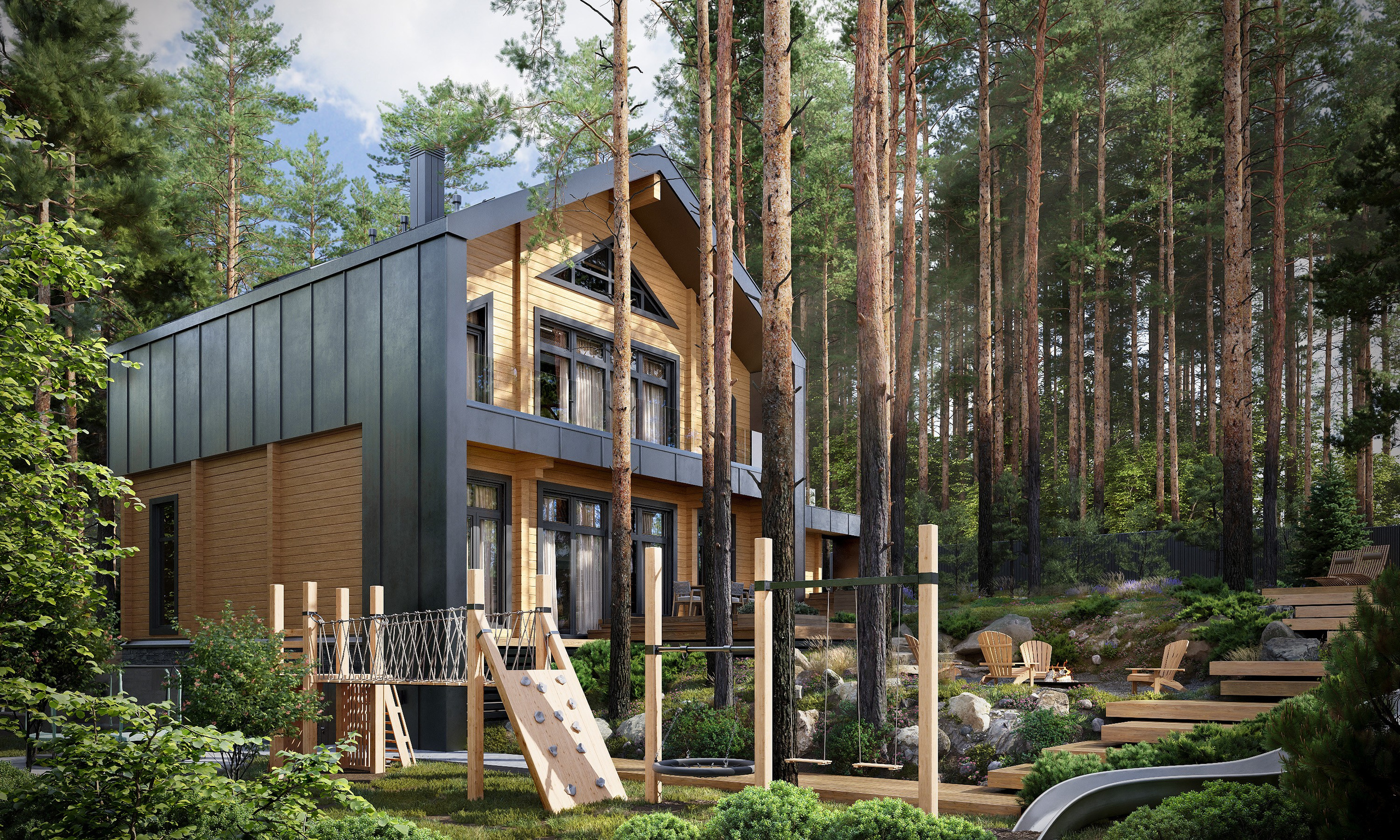 3D визуализация дома в с. Тимирязевское Томской области. 3D визуализация/ Юлия Будник