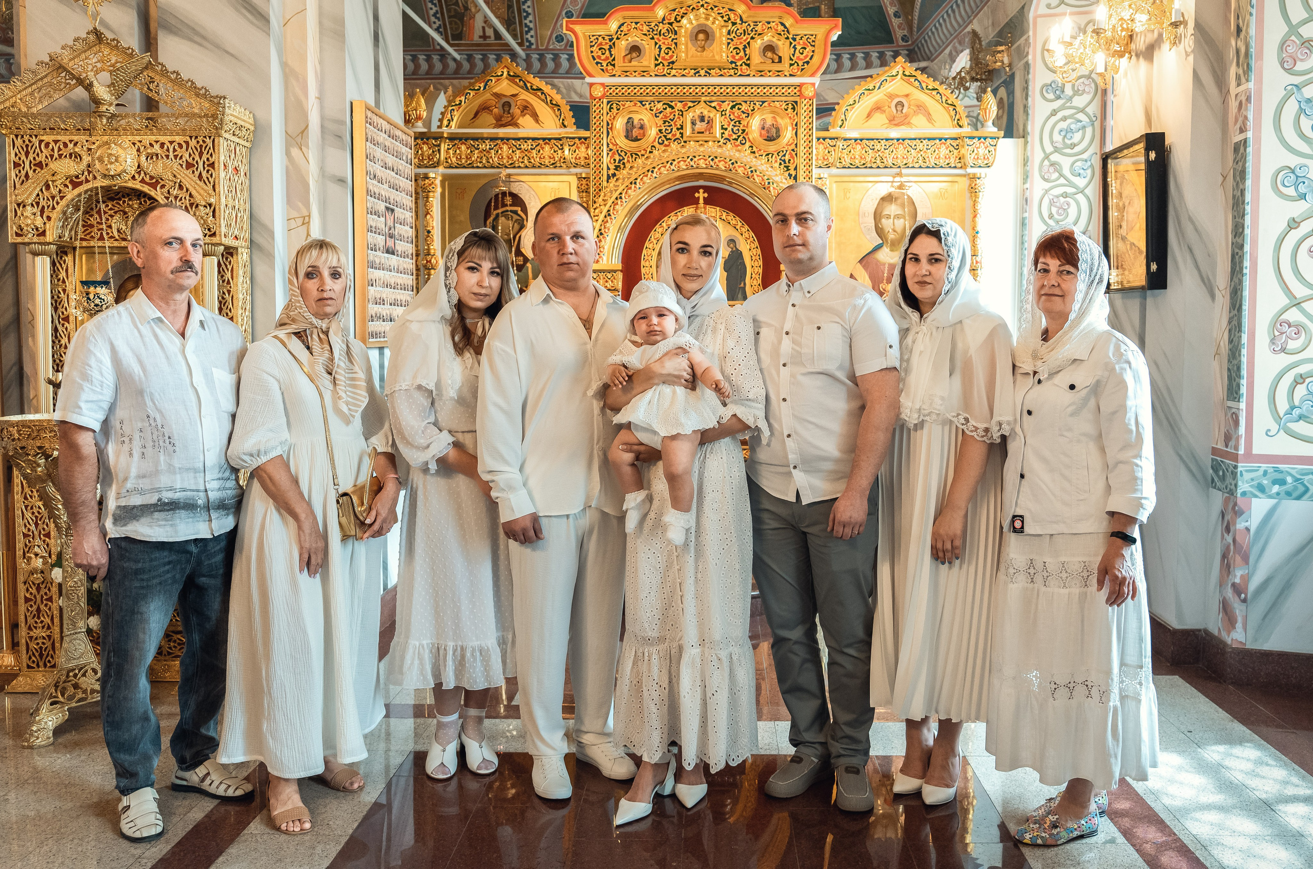 Крещение Полины в храме Покрова Пресвятой Богородицы. Фотограф на Крещение Тула и Венчание в Туле, детский и семейный фотограф