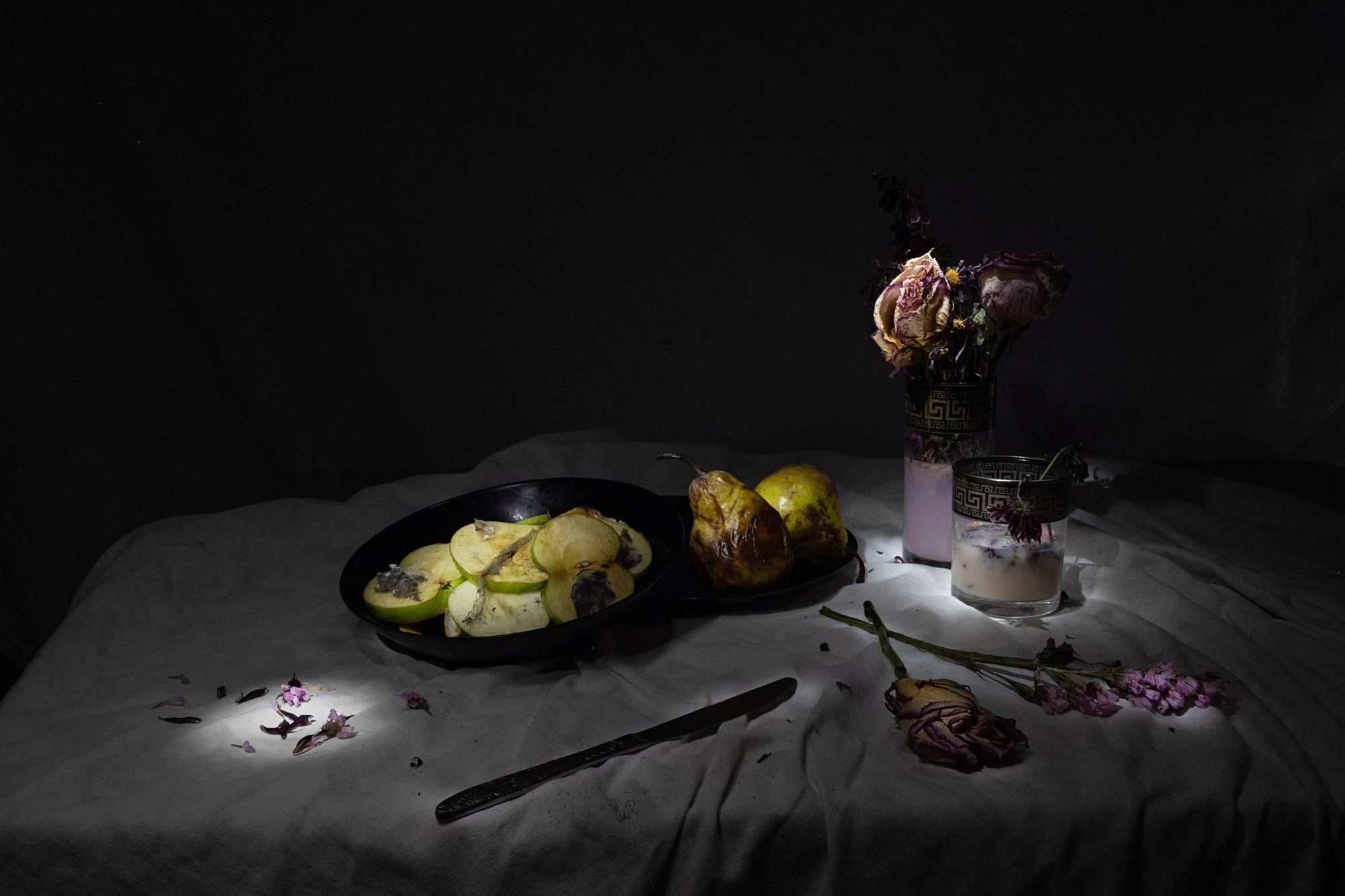 Голландский натюрморт; Световая кисть приём в фото; Испорченные продукты; Фотограф Никита Гольцов;