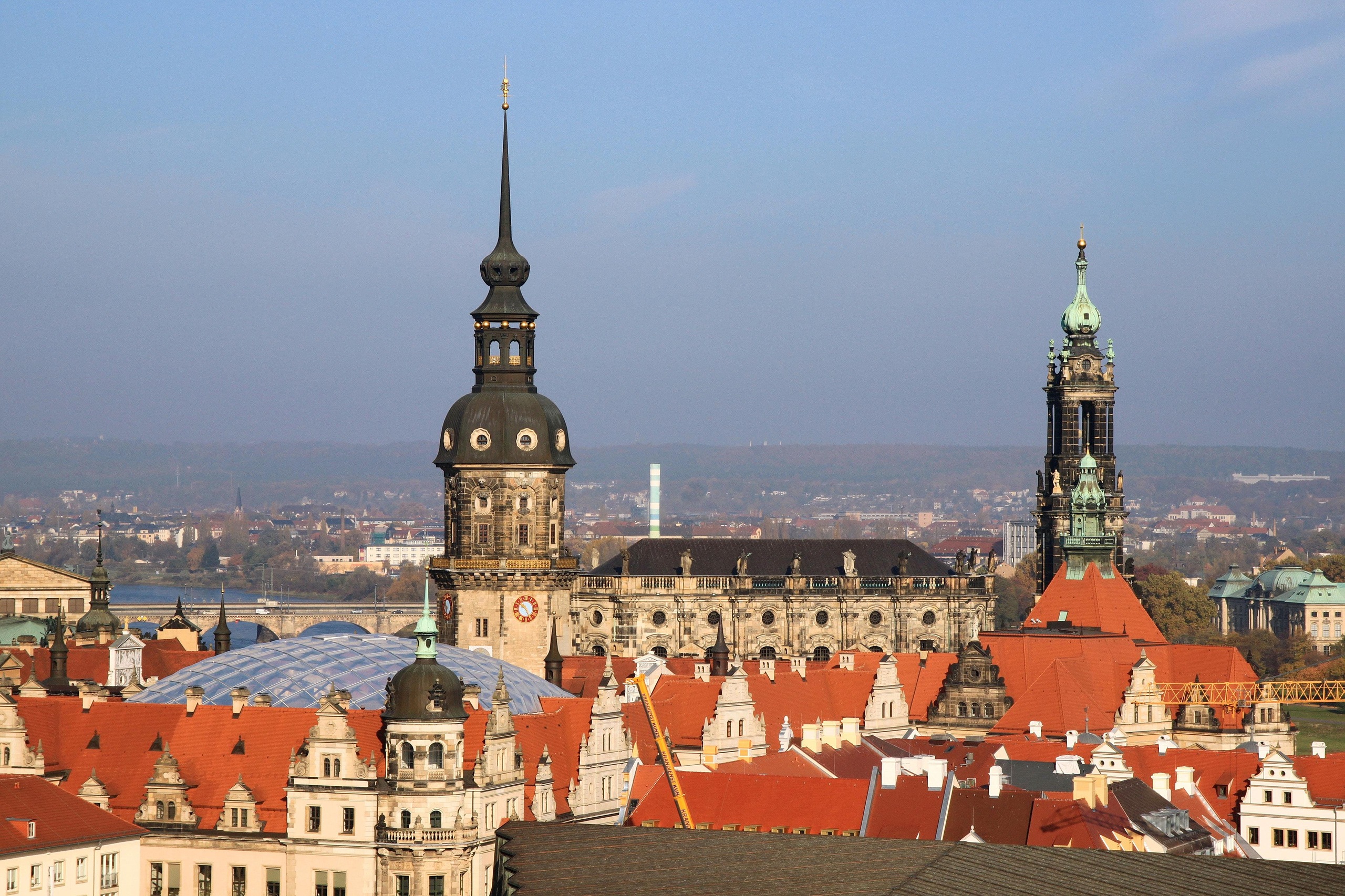 Виды на Дрезден с колокольни.