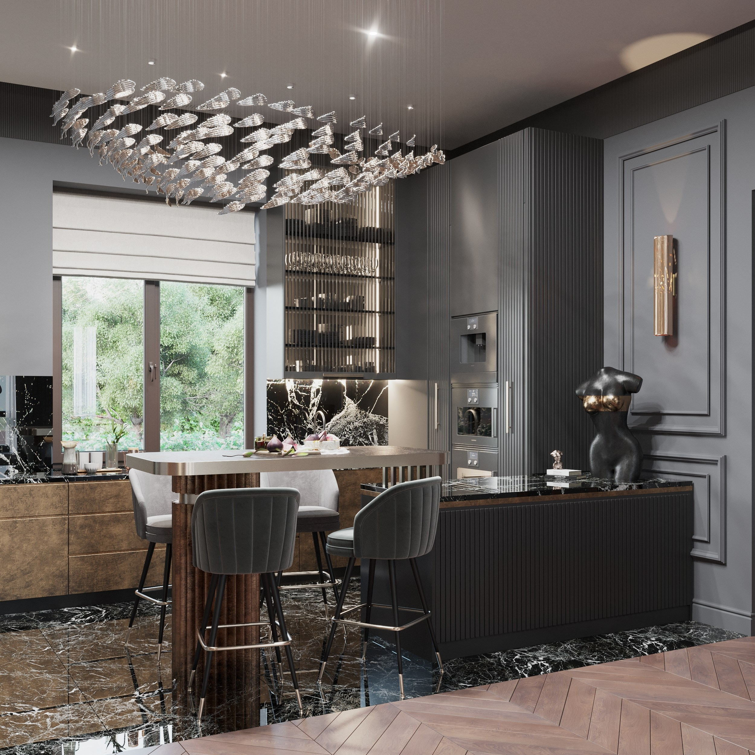 Дом в Новотиторовской — визуализация роскошного особняка. 3Д Визуализация Интерьера и Архитектуры