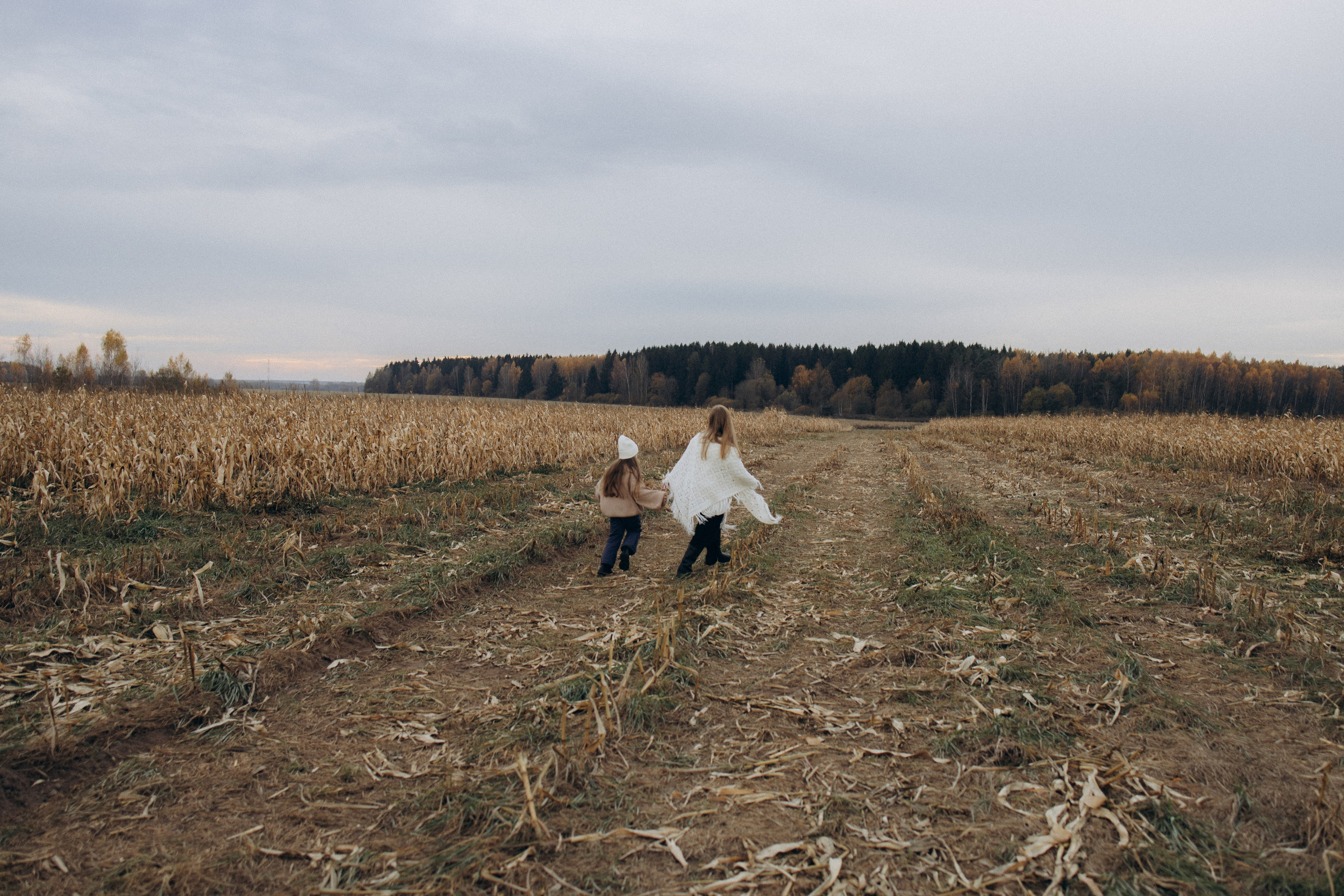 Оля, Ксюша и кукуруза. Фотограф Елена Рябцева
