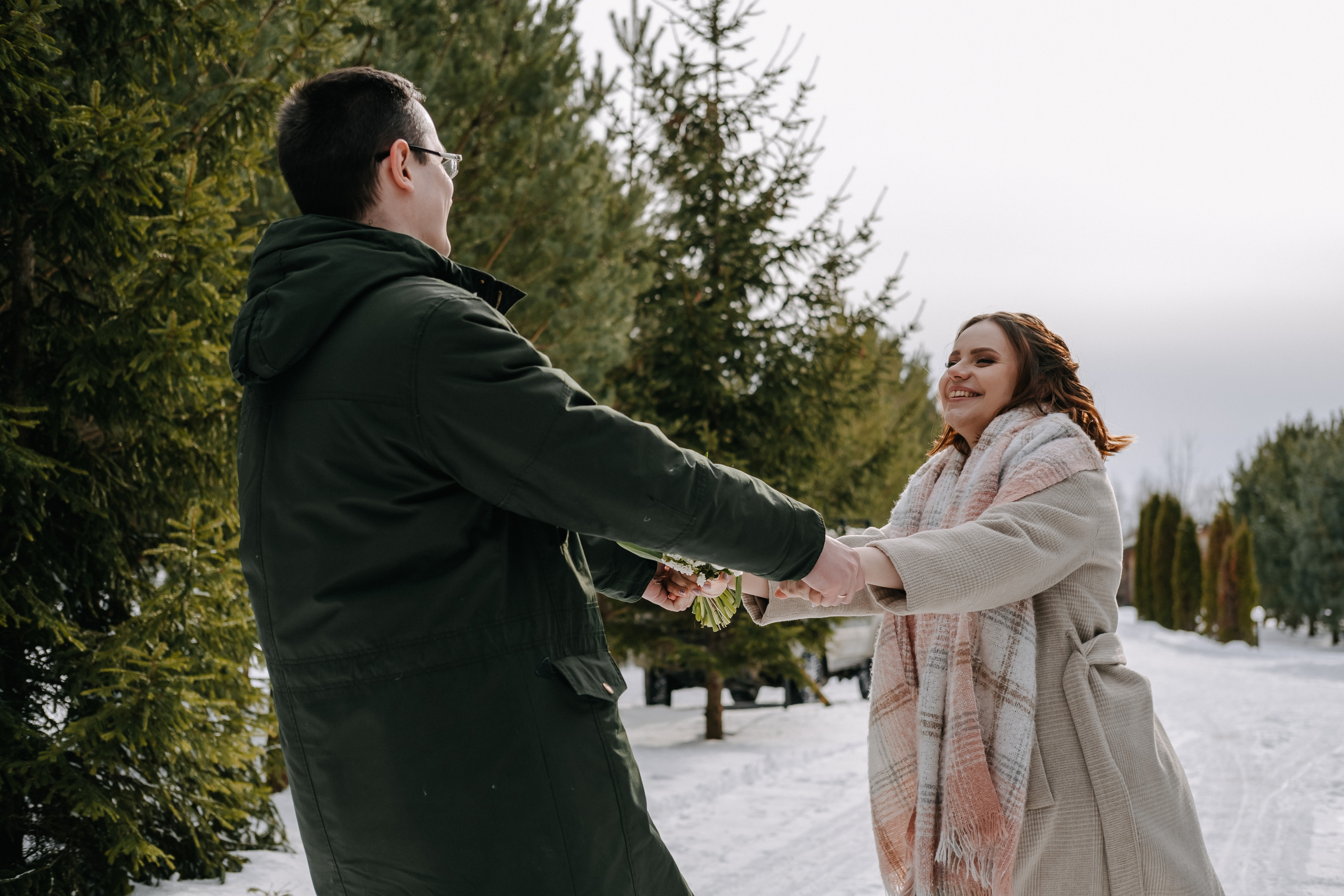 Морозная любовь Андрея и Екатерины. Фотограф Москва, Смоленск