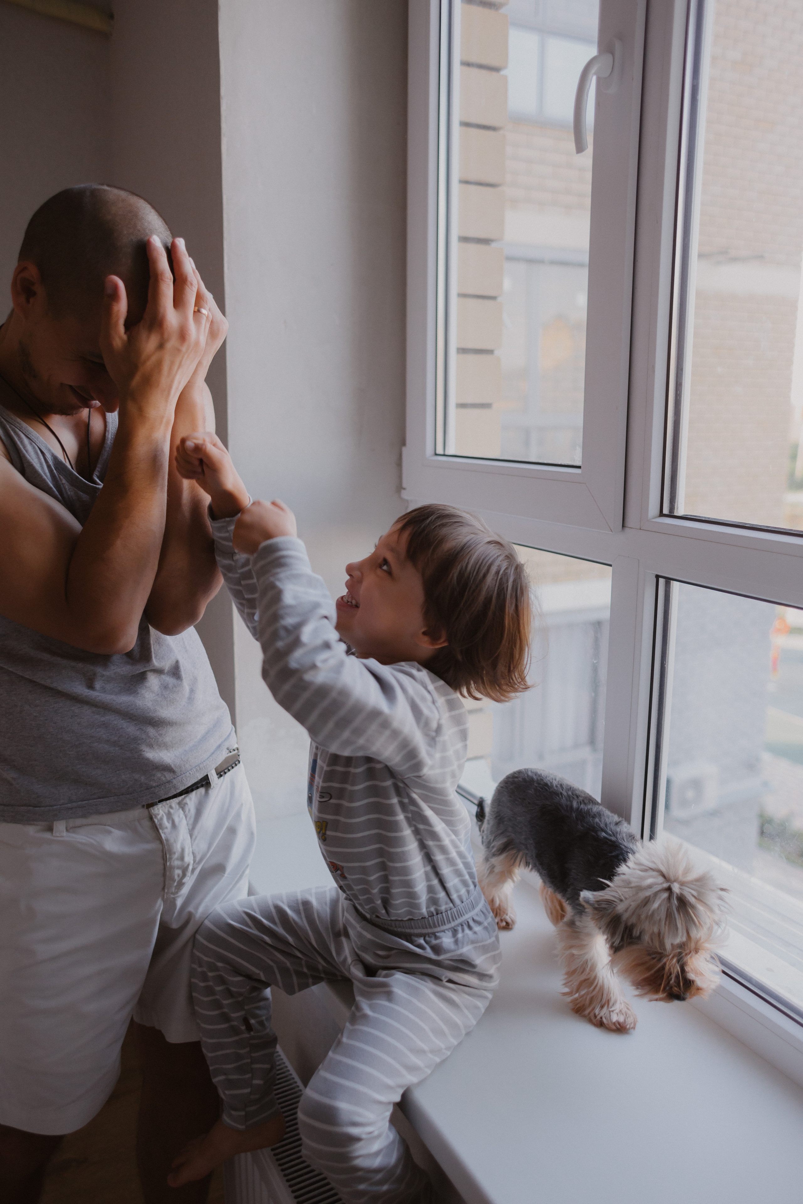 Домашняя фотосессия Оля + Евгений + Даня. Свадебный и семейный фотограф г. Волгоград Биленко Ангелина
