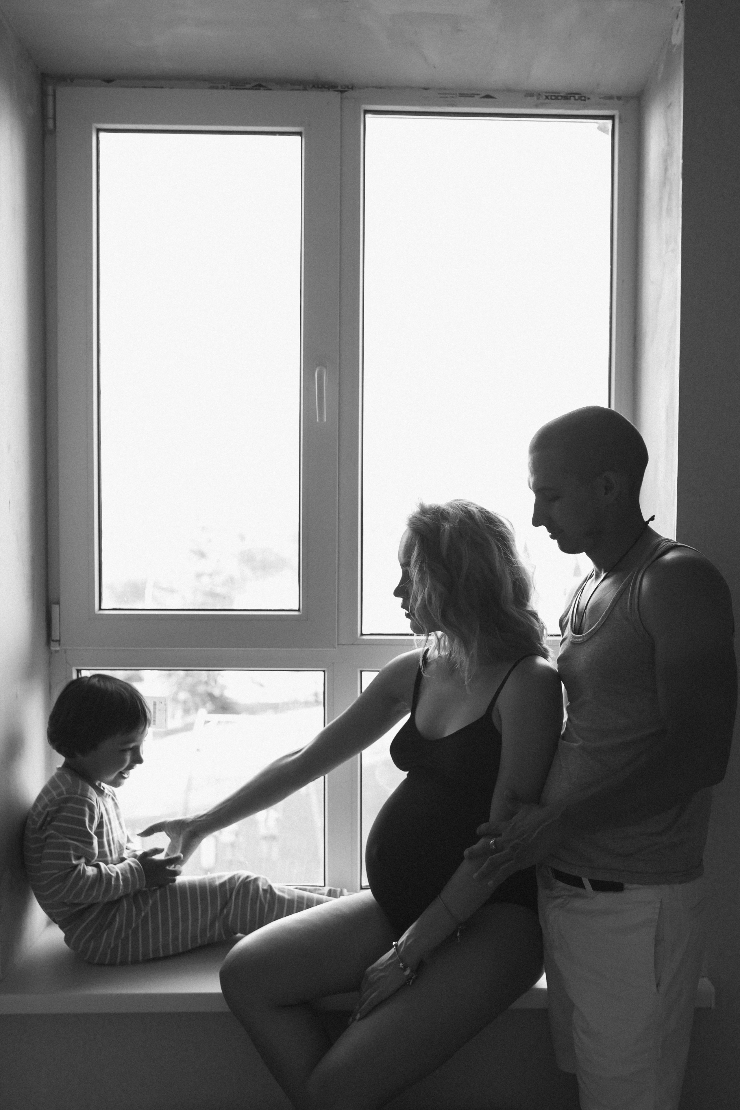 Домашняя фотосессия Оля + Евгений + Даня. Свадебный и семейный фотограф г. Волгоград Биленко Ангелина