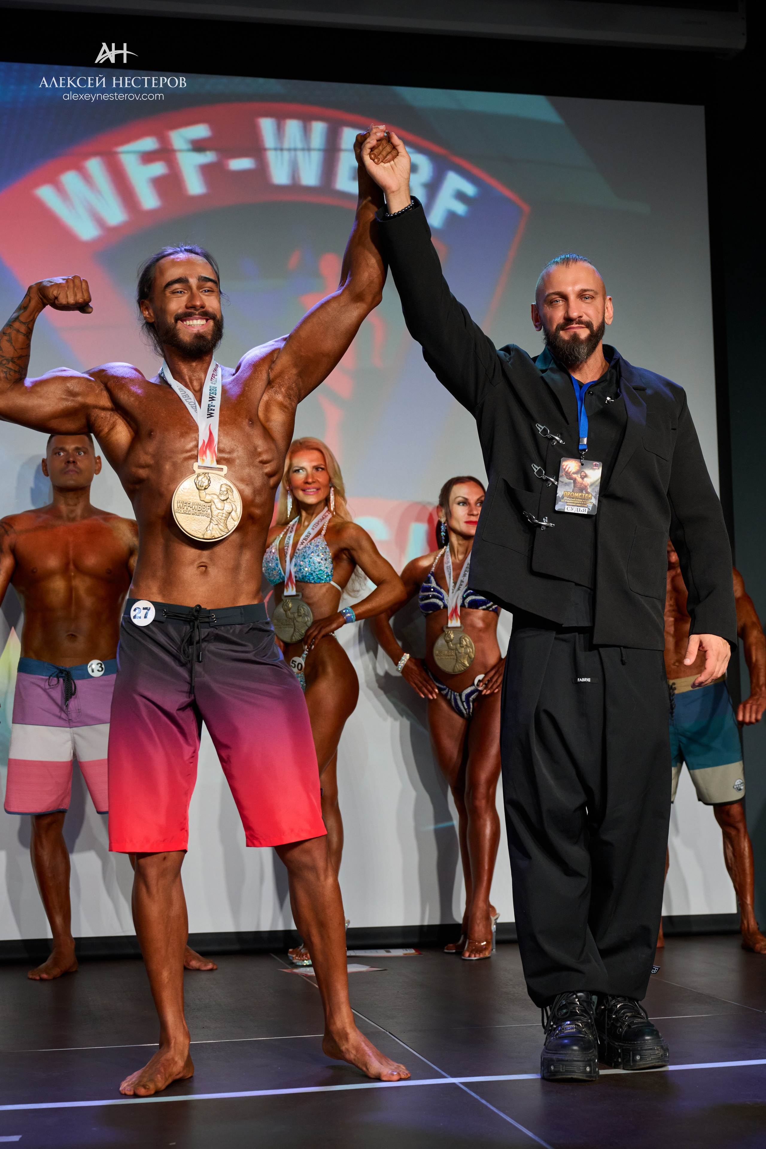 Фото с турнира «Прометей 2, WFF-WBBF Russia» 26 октября 2025. Спортивный фитнес фотограф Алексей Нестеров