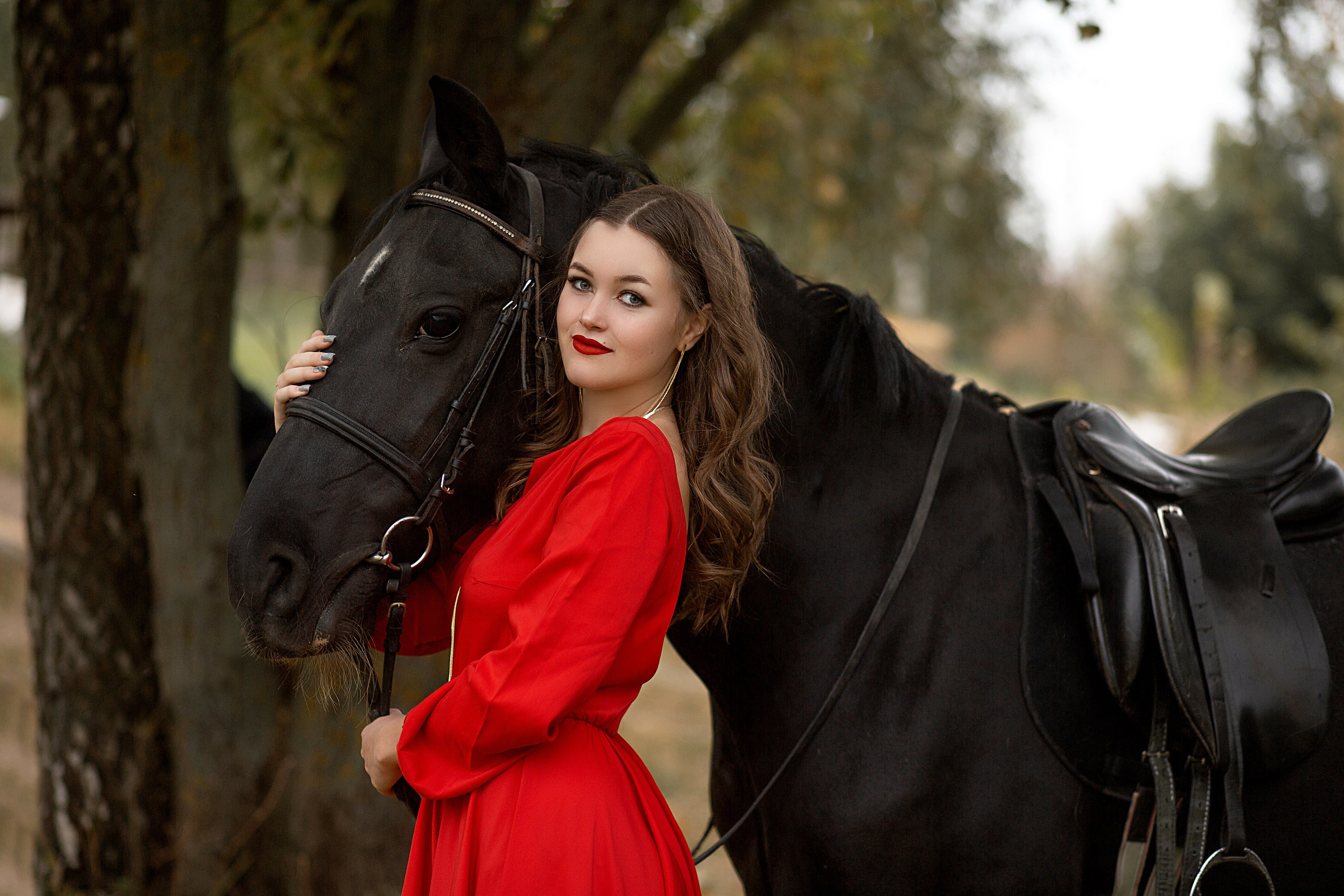 Наталия и Барс. Фотосессия с лошадьми в Нижнем Новгороде