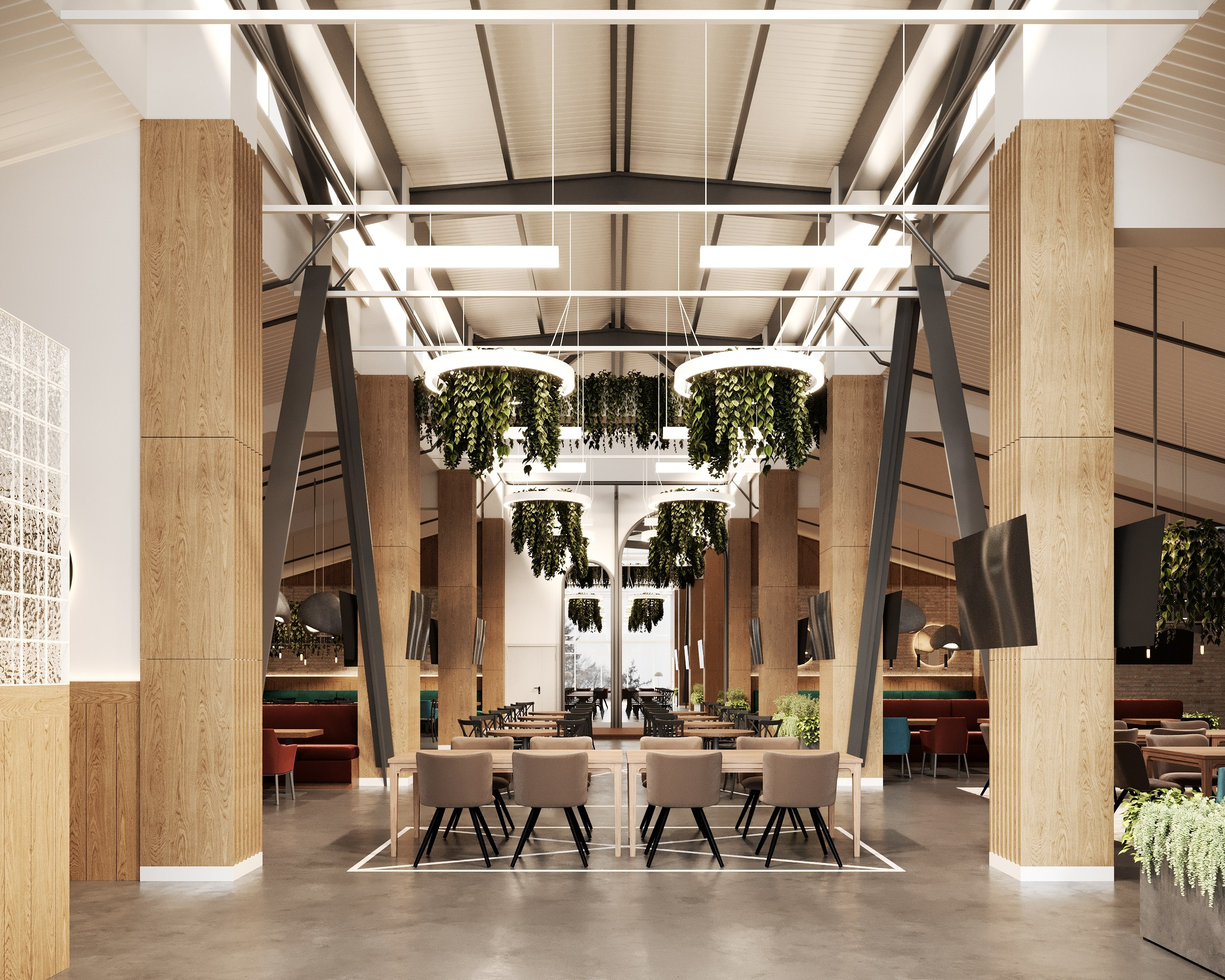 Дизайн кафе на мансардном этаже Ноябрьск. Архитектор-дизайнер в Казани