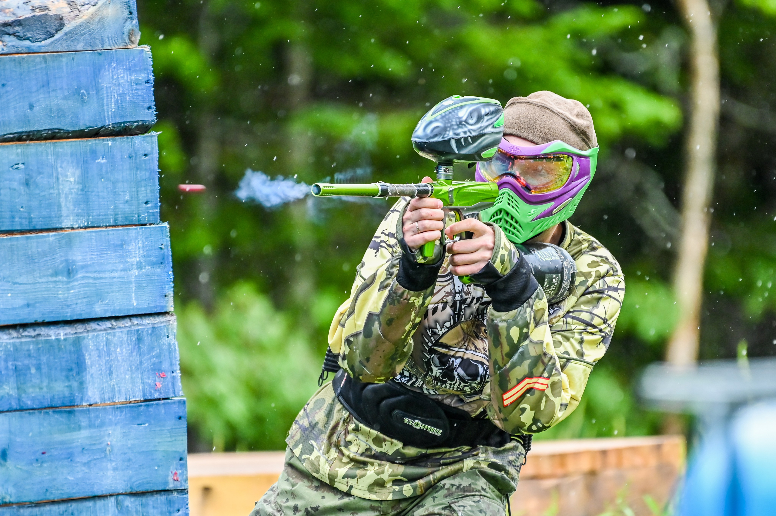 Пейнтбол в Дождь. Фоторепортажи Сахалина