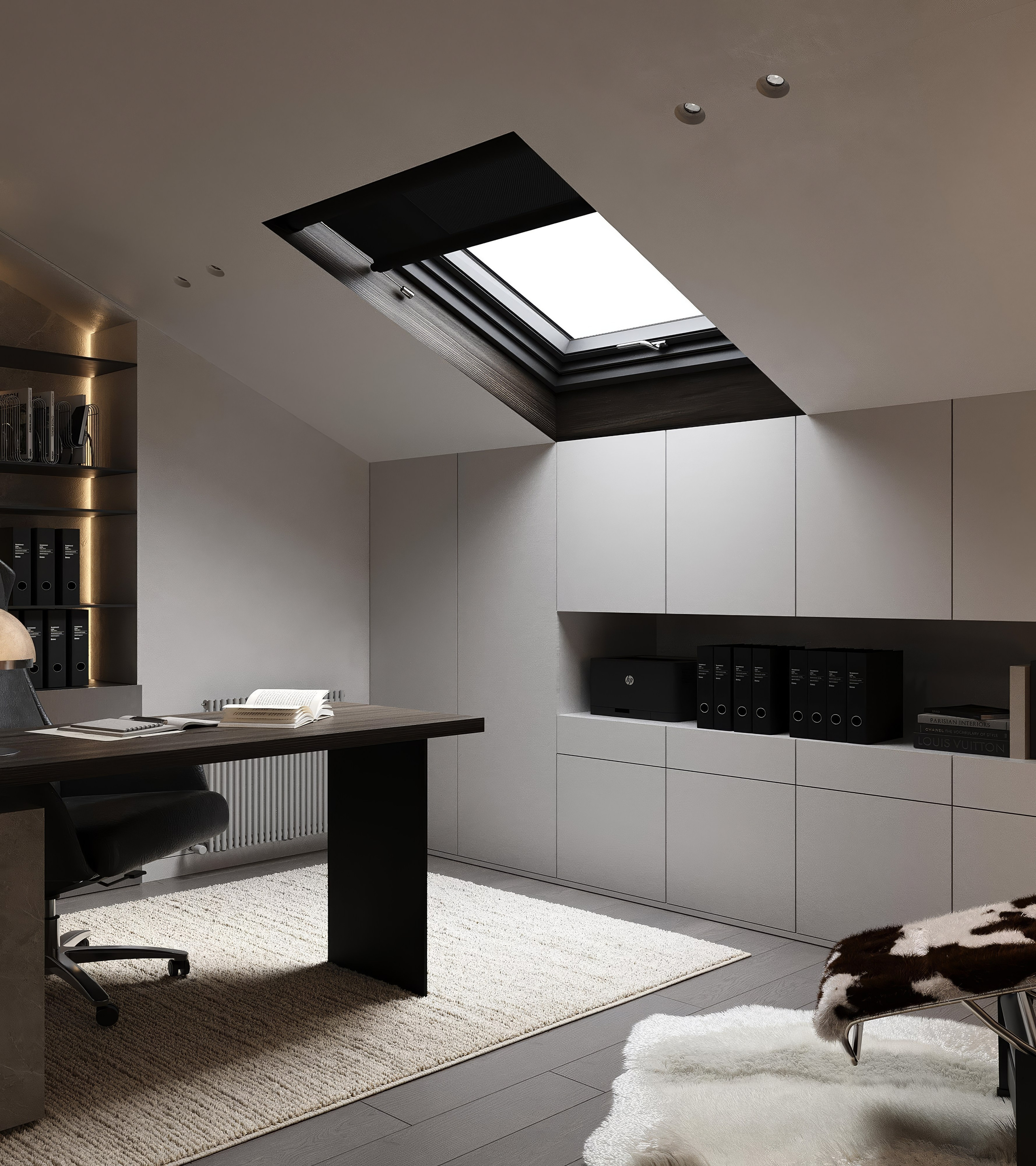 Кабинет в загородном доме. Дизайнер интерьера Еремина Юлия