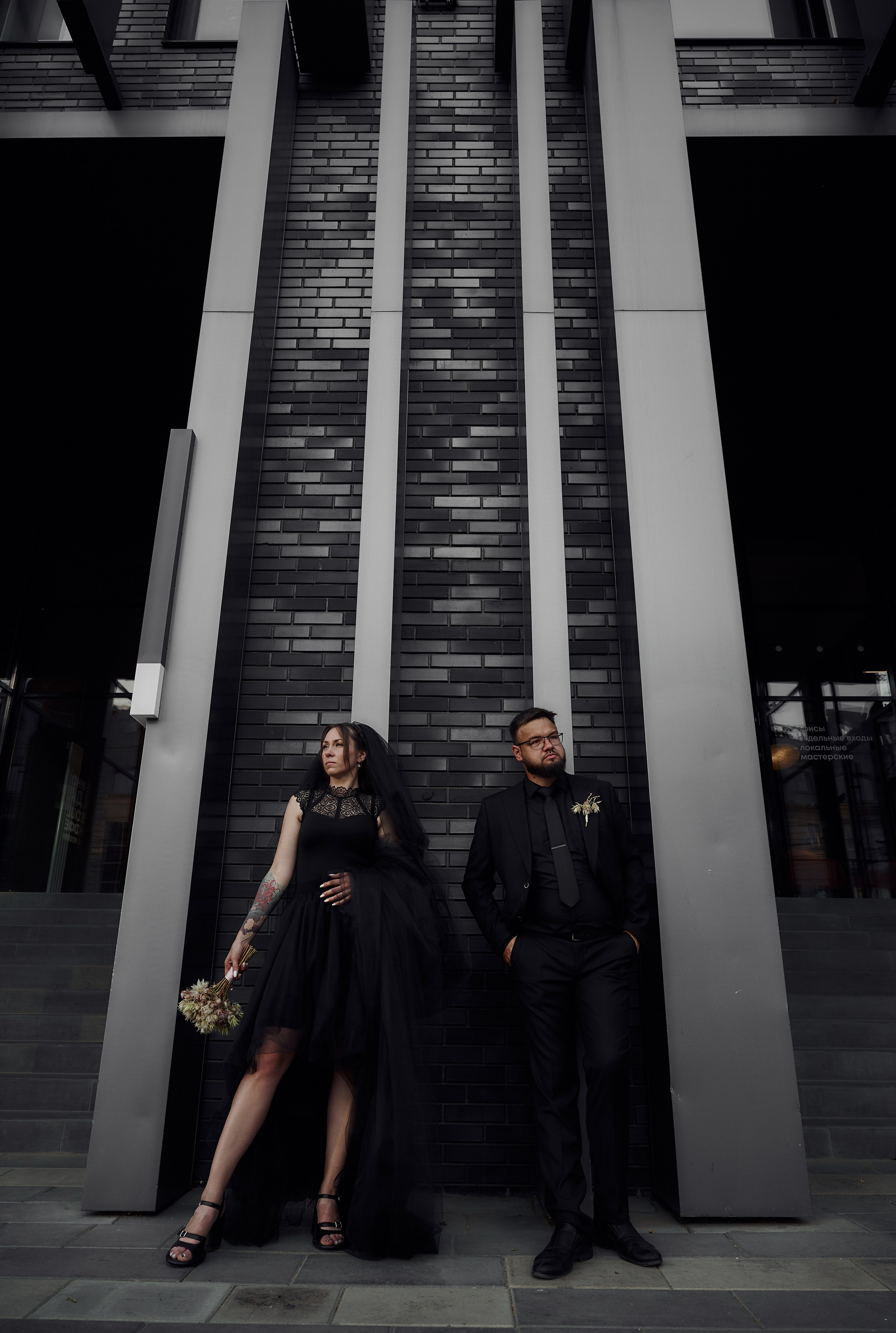 Свадебная фотосессия в Туле в черном. Свадебный фотограф в Туле Никита Беляев
