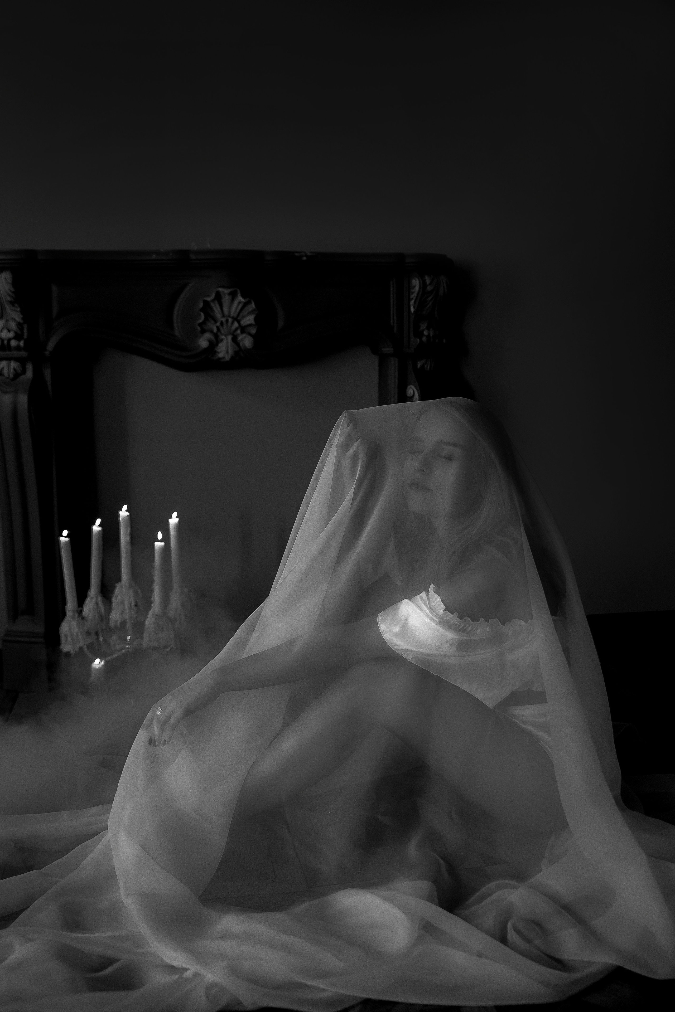 Дым и свечи. Женский фотограф Москва, Лобня