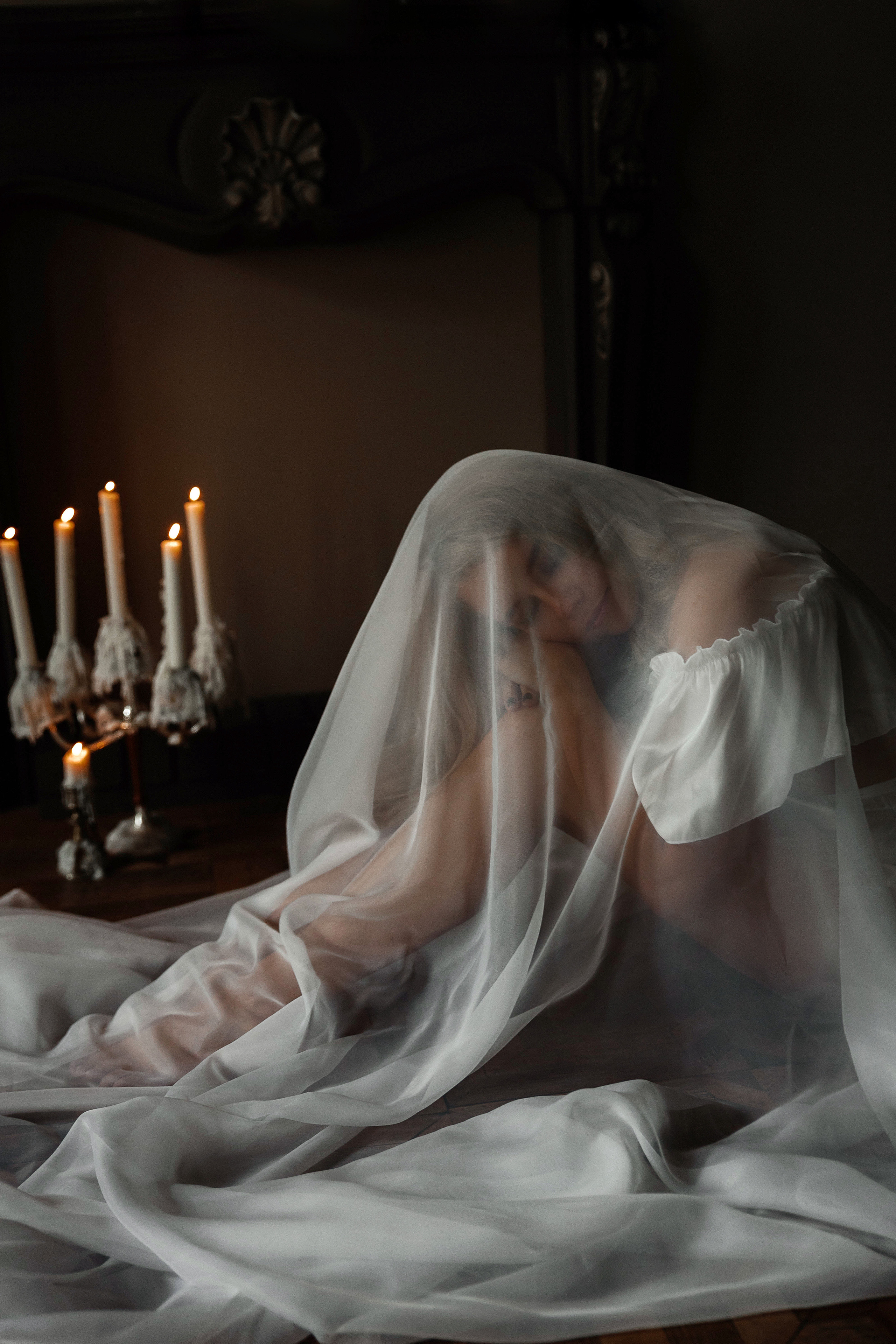 Дым и свечи. Женский фотограф Москва, Лобня