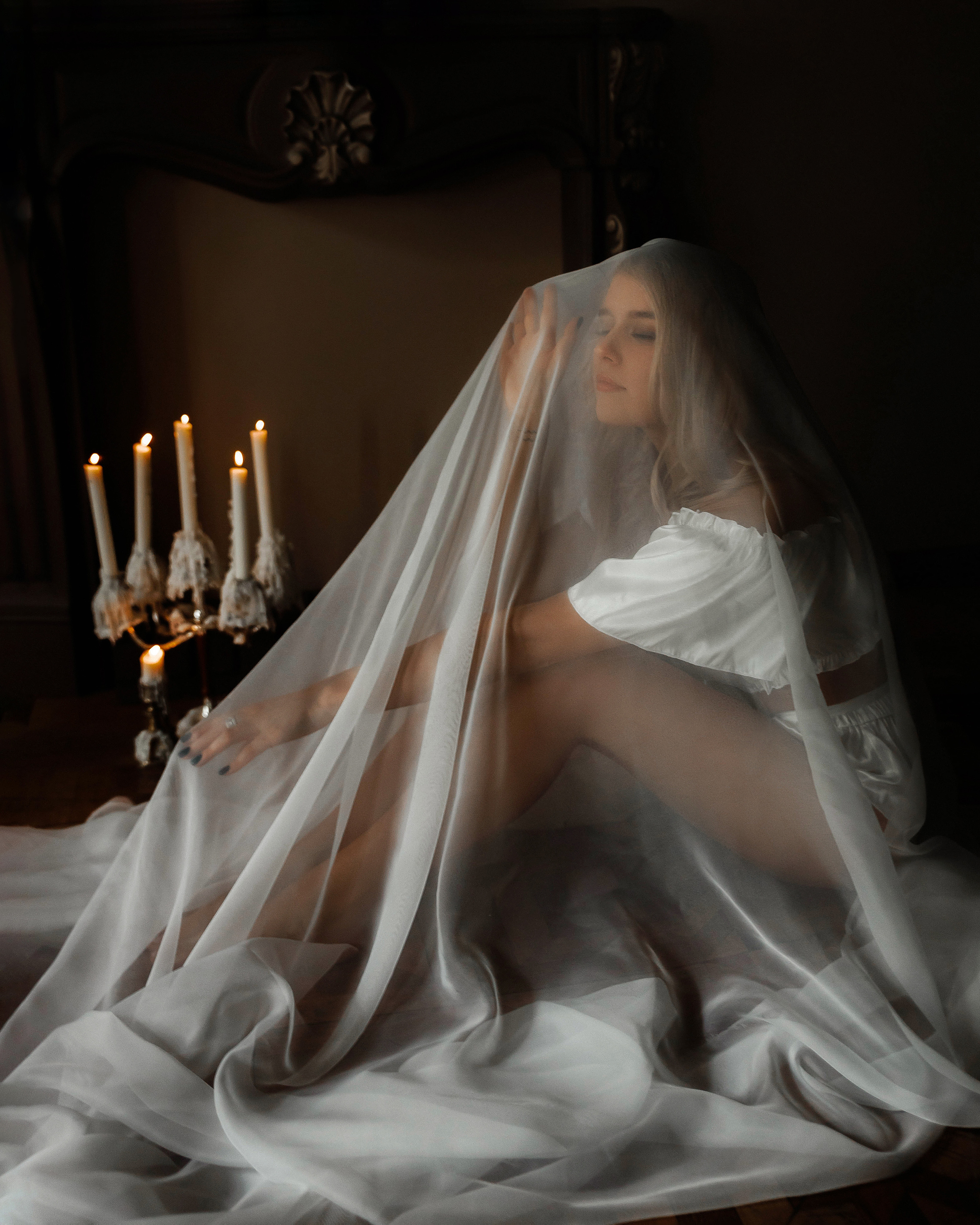 Дым и свечи. Женский фотограф Москва, Лобня