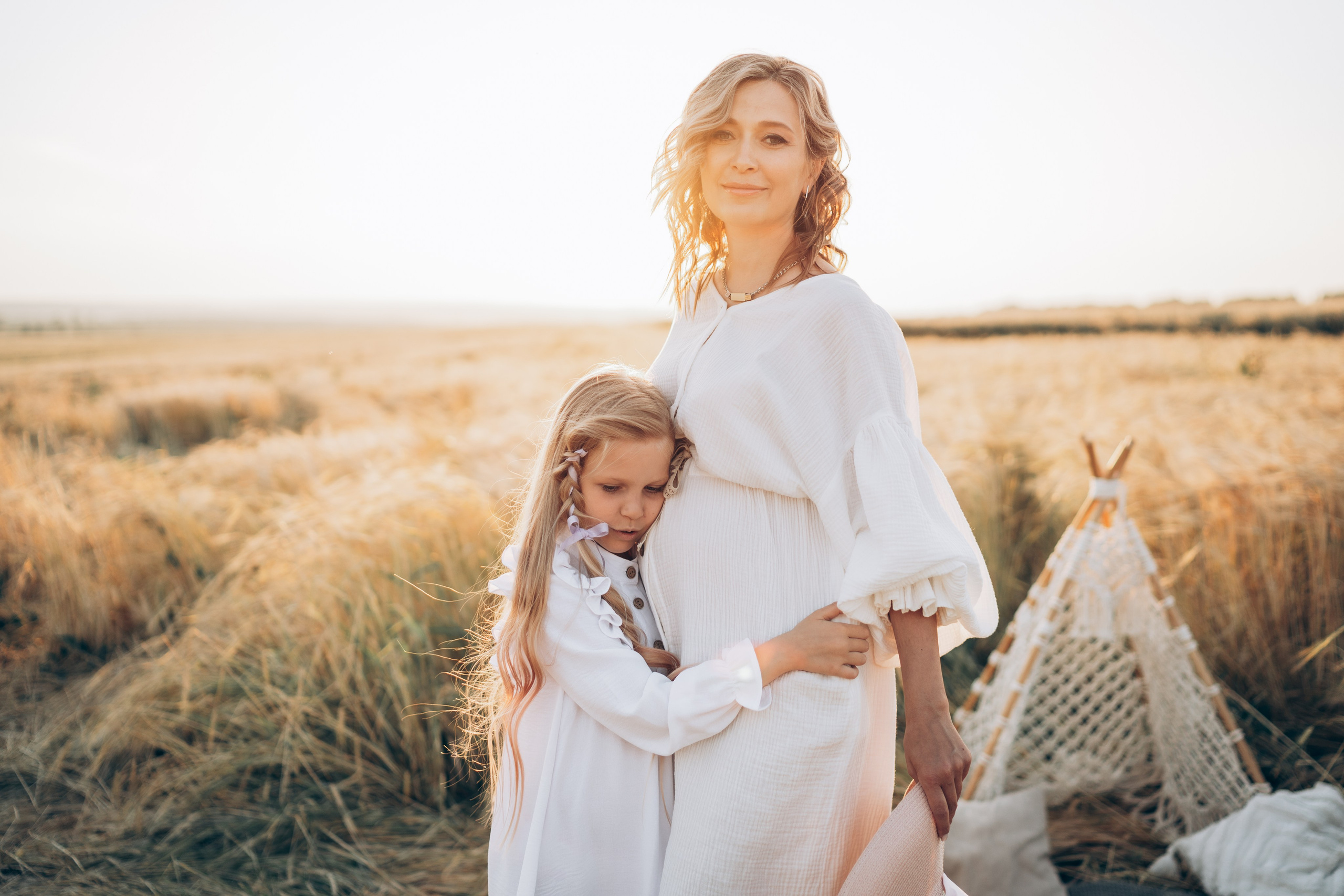 Закатная история в полях. Семейный фотограф в Москве Елена Гильманова