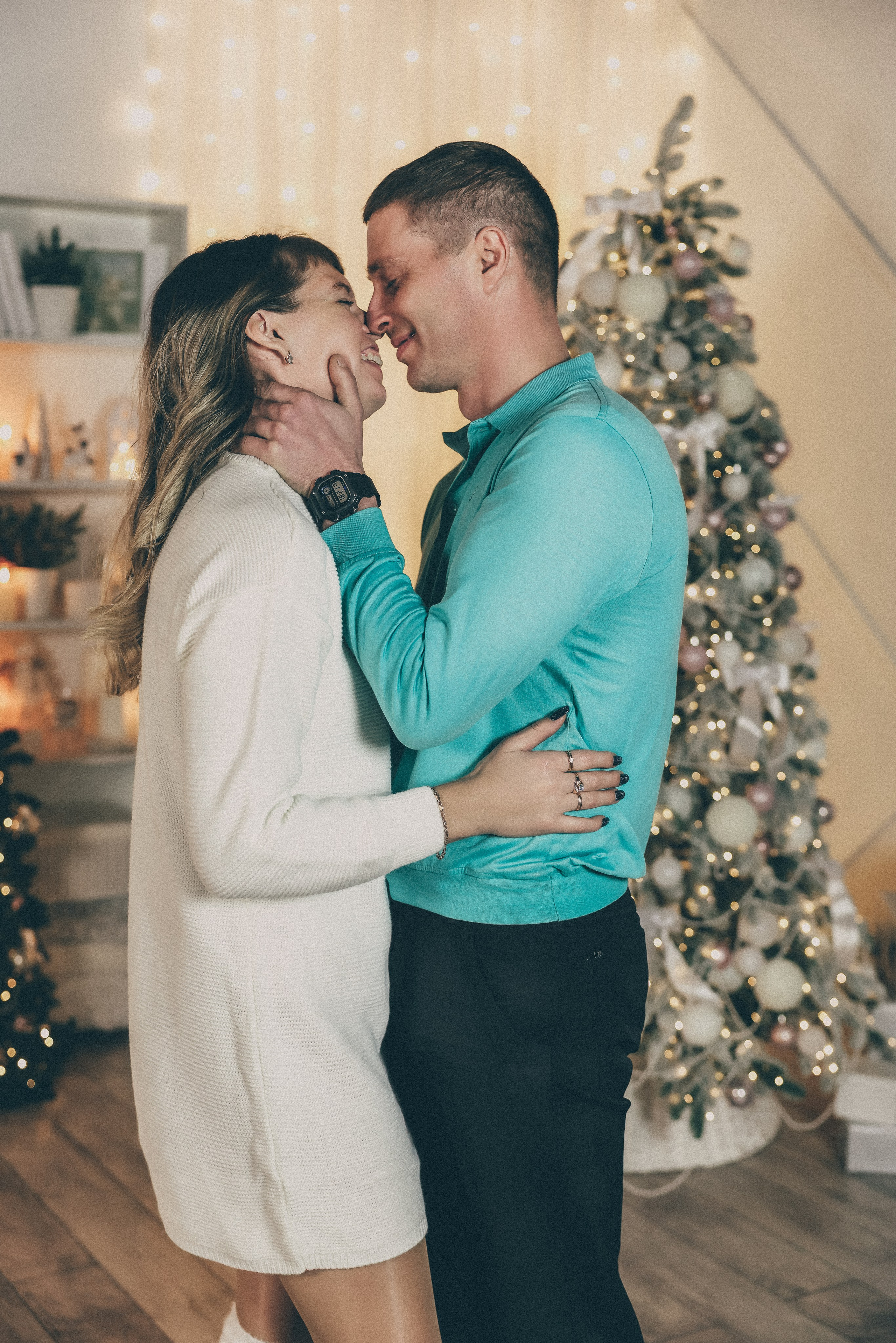 семейная новогодняя фотосессия