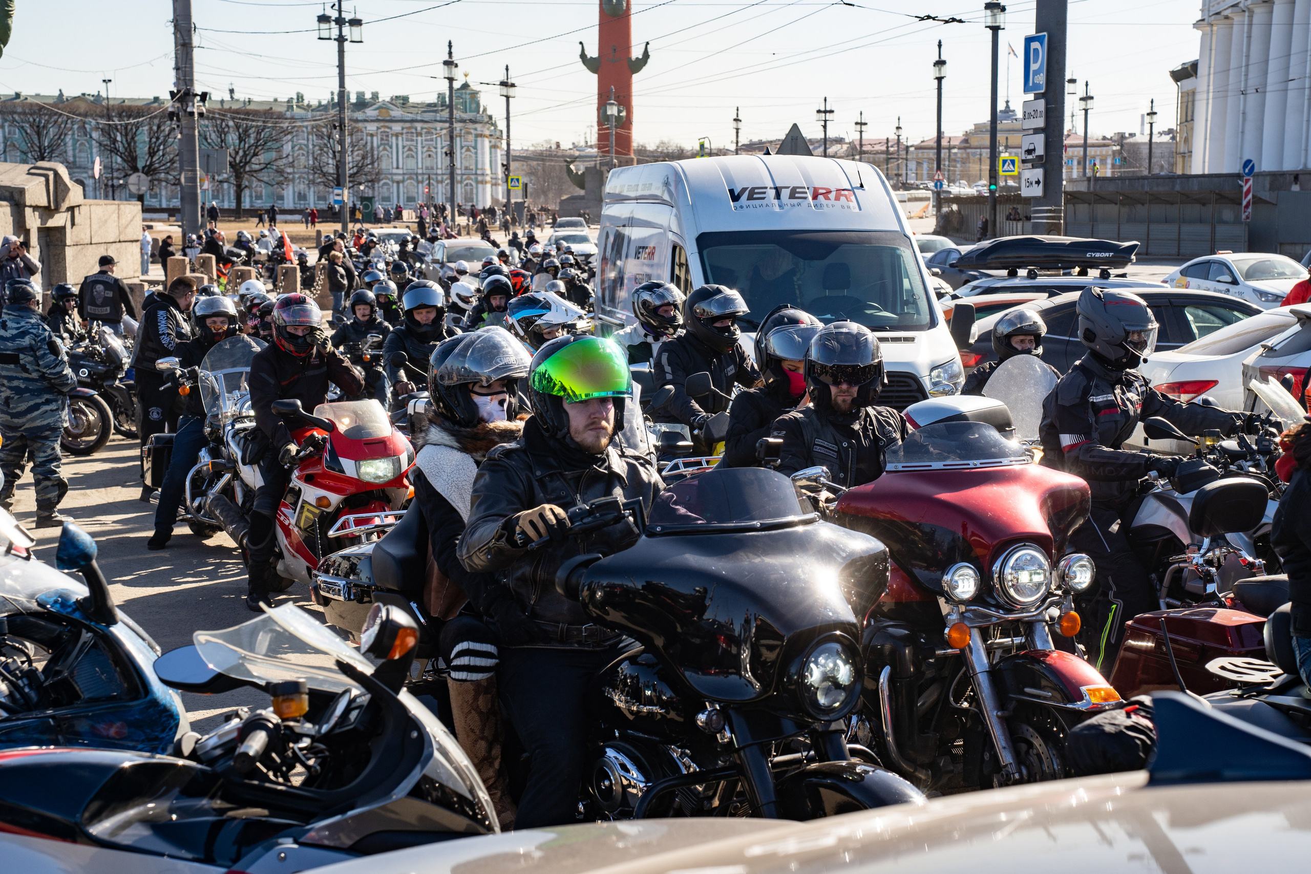 Весенний прохват мотоклуба Normans Riders MC. Концертный и репортажный фотограф в Санкт-Петербурге Слава Пахомов