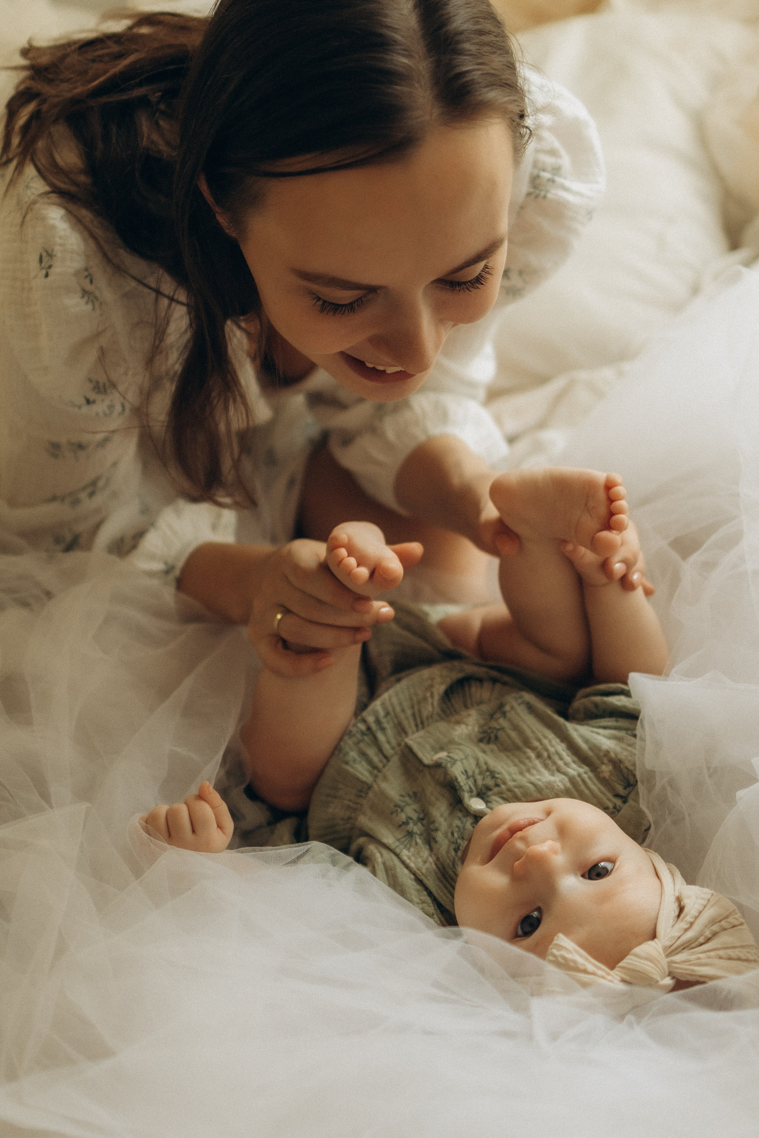 Аня и малышка Настя. Семейный, домашний, ньюборн фотограф Москва Цветкова Елизавета