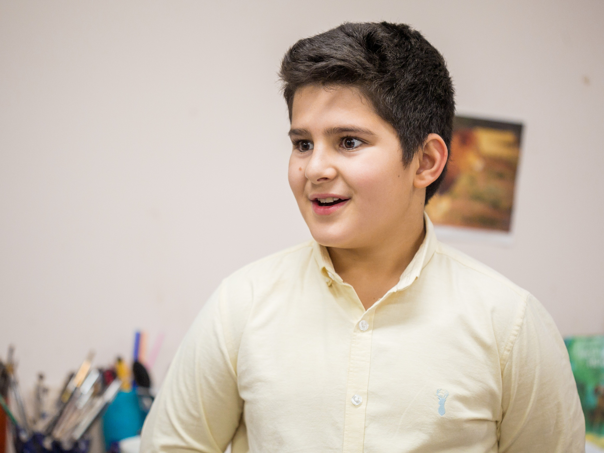 Школьники делают поделки к Новому году. Репортажный фотограф Борис Геер