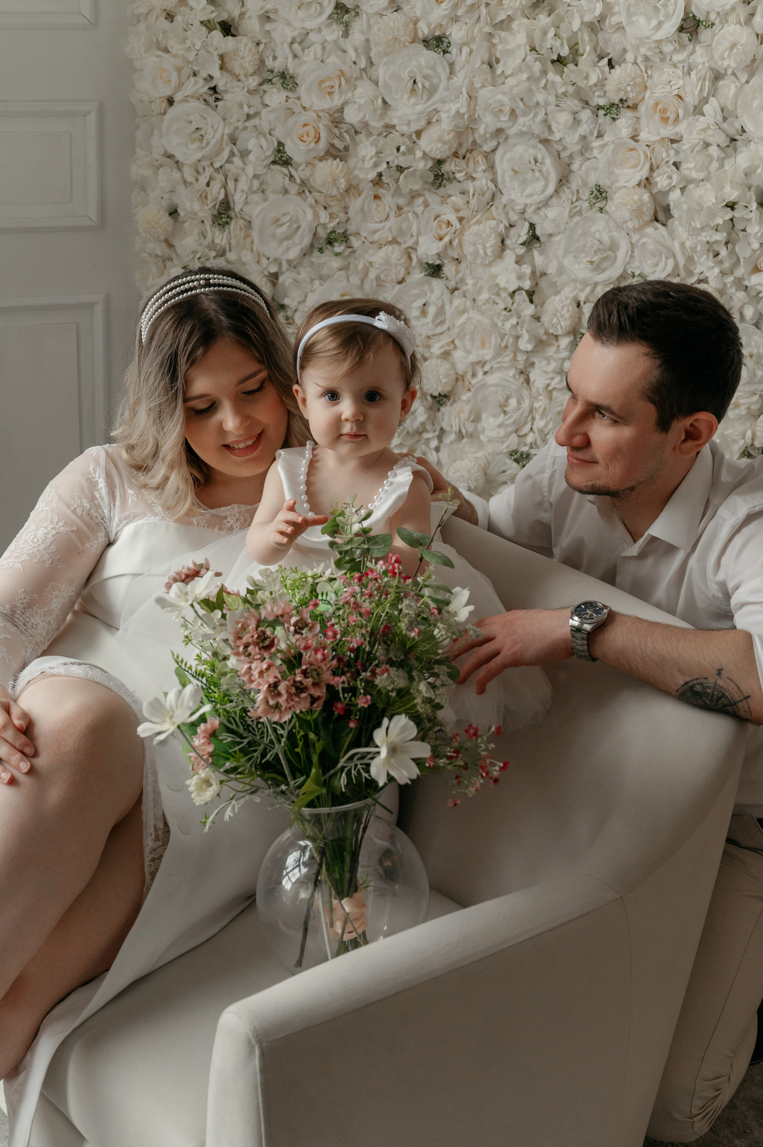 Годовасие малышки Киры в студии. Свадебный фотограф Мария Строгонова