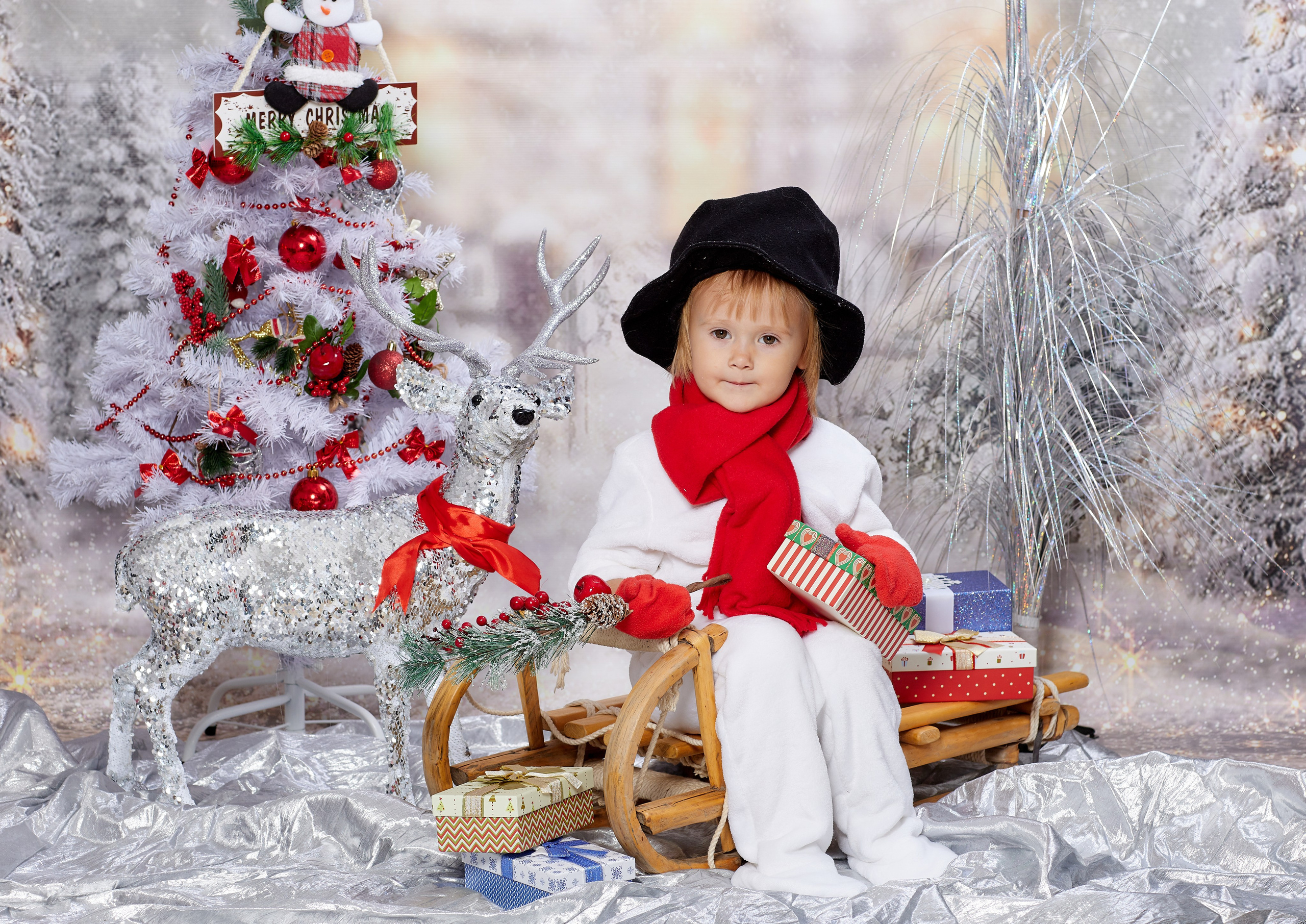 На санях. Детская выездная фотостудия