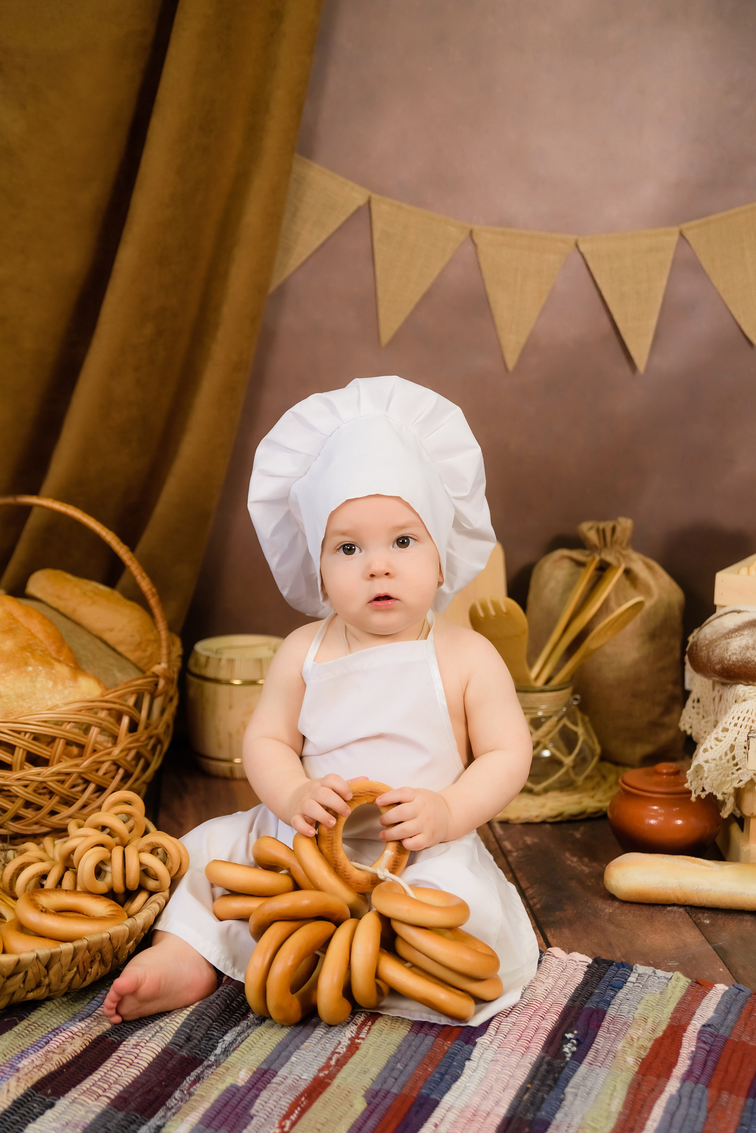 «Маленький пекарь» Саша 1 годик. Детский Фотограф |Фотограф на годик в Брянске Ирина Романова