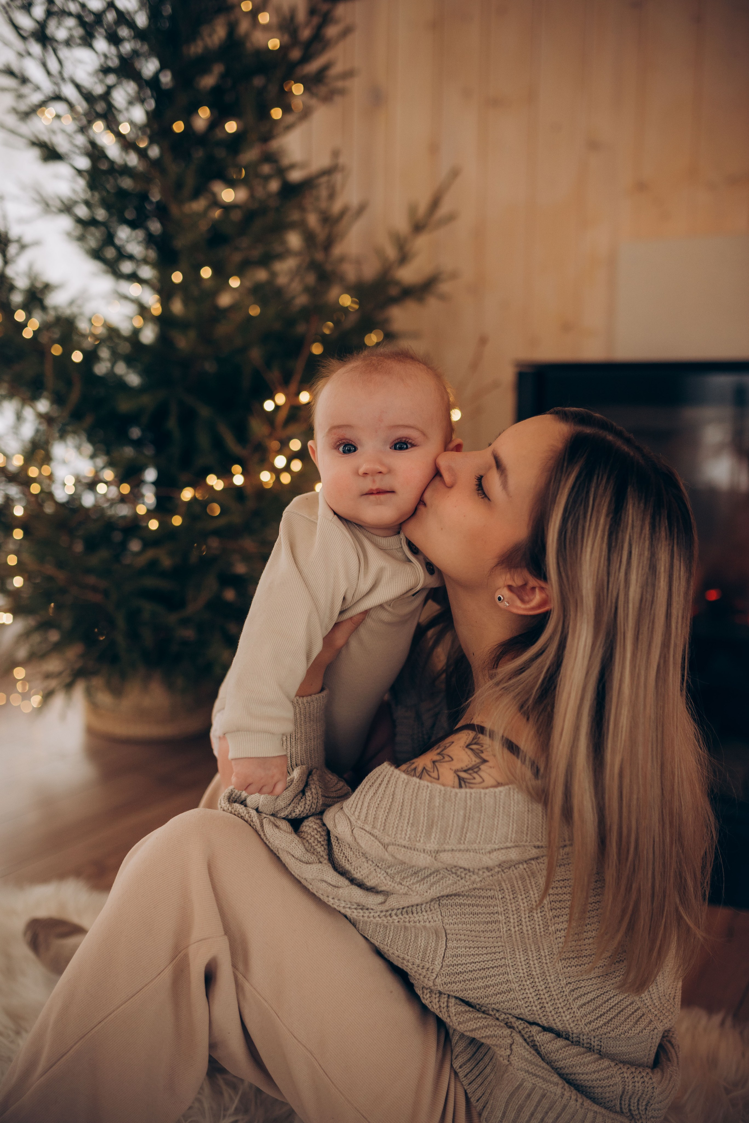 Семейная новогодняя фотосессия в студии. Семейный фотограф в Домодедово и Москве Елена Пичугина