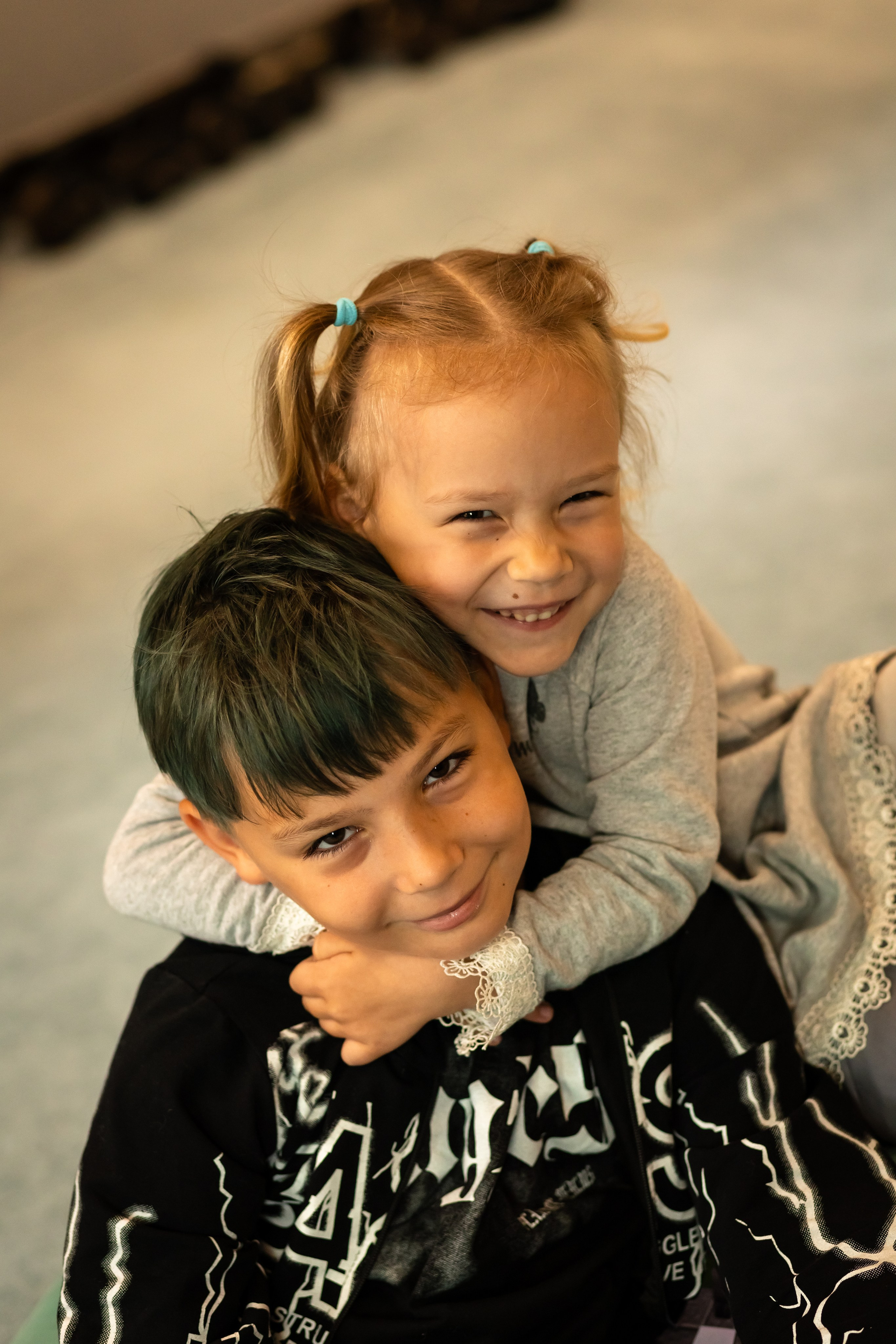 Катя с детками