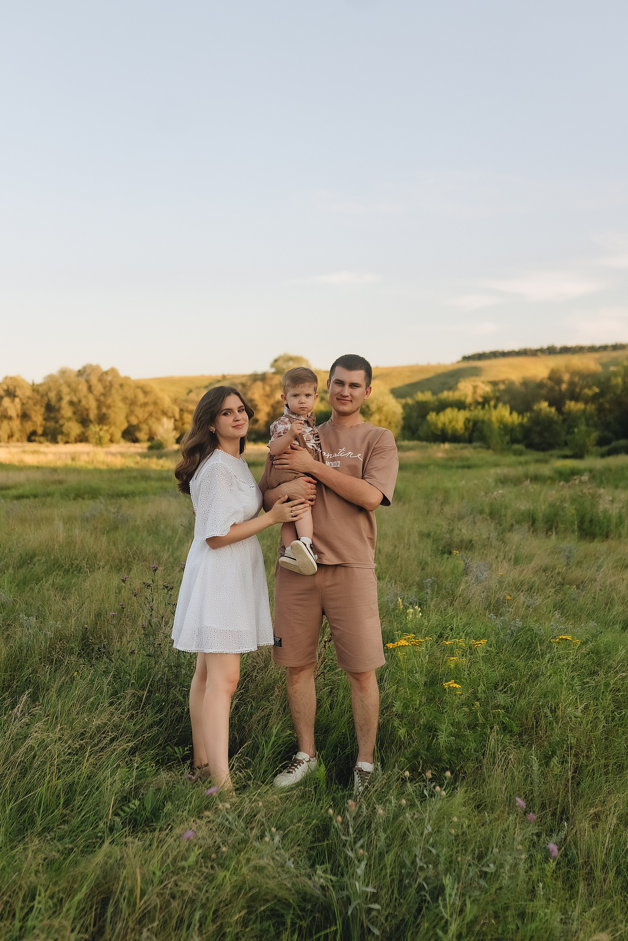 Светлана, Сергей и Женя | Семейная съемка на закате. Фотограф Карина Шмулёва. Воронеж и область