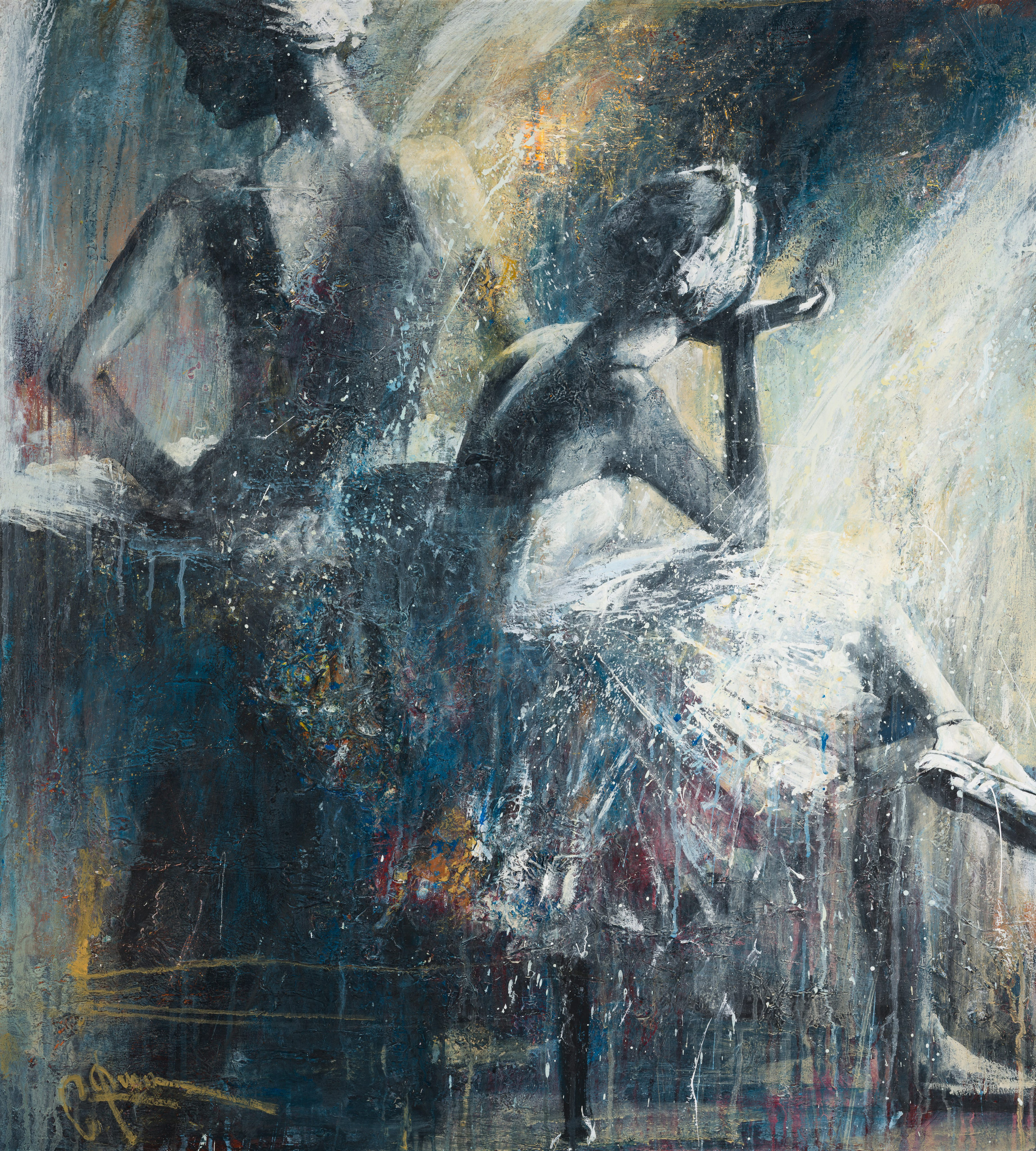 «После премьеры» - художник Сергей Яшин (холст, акрил, 100x90 см, 2020)