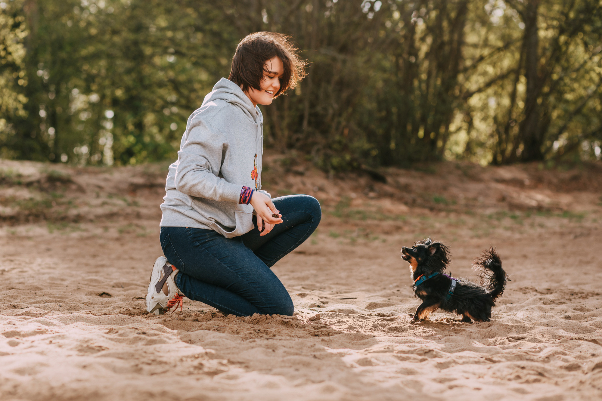 Соня, Максим, Данте и Ланя. Фотограф-анималист Елена Радченко, Москва