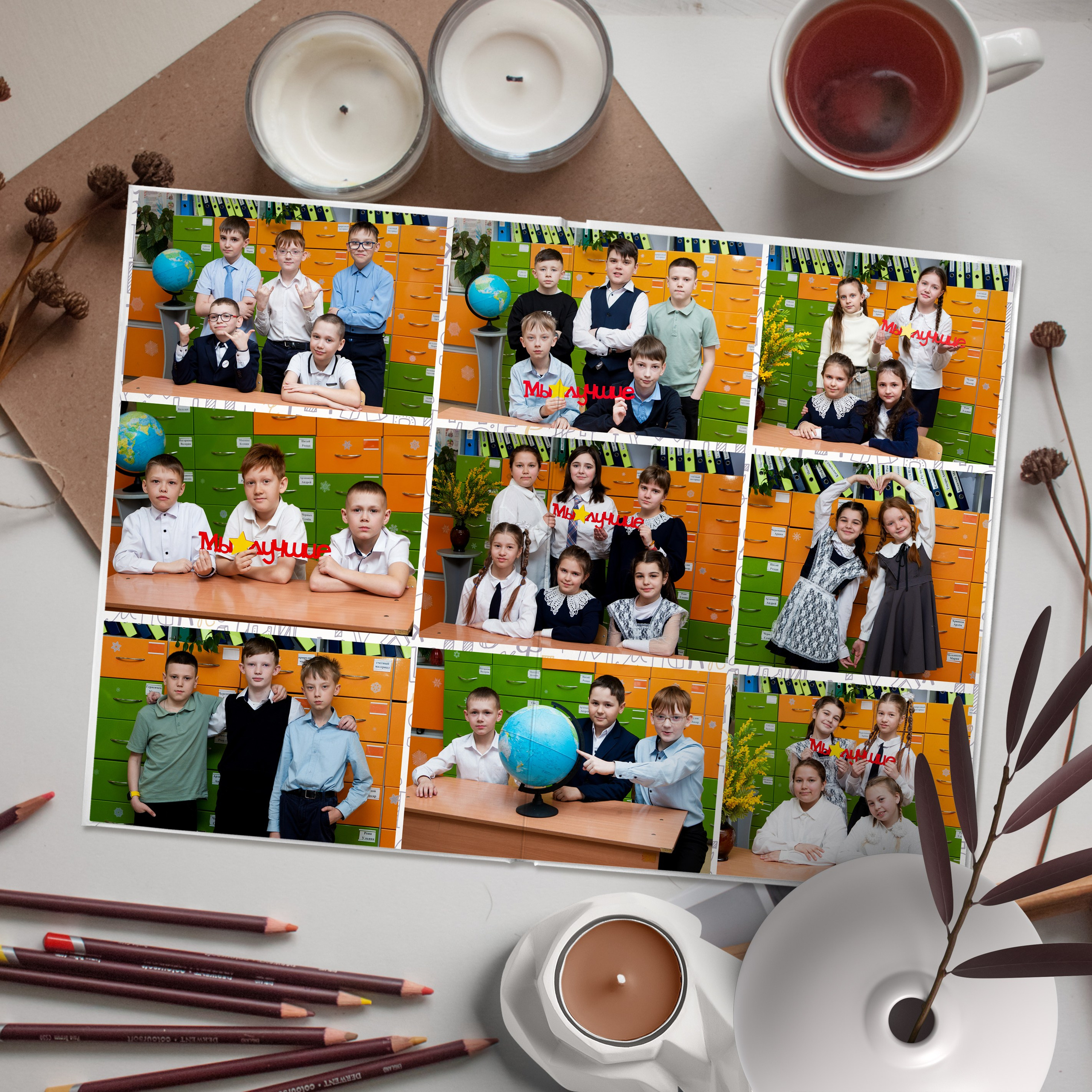 Альбом на 10 разворотов Начальная Школа. Выпускные Альбомы и Фотосессии п. Кавалерово
