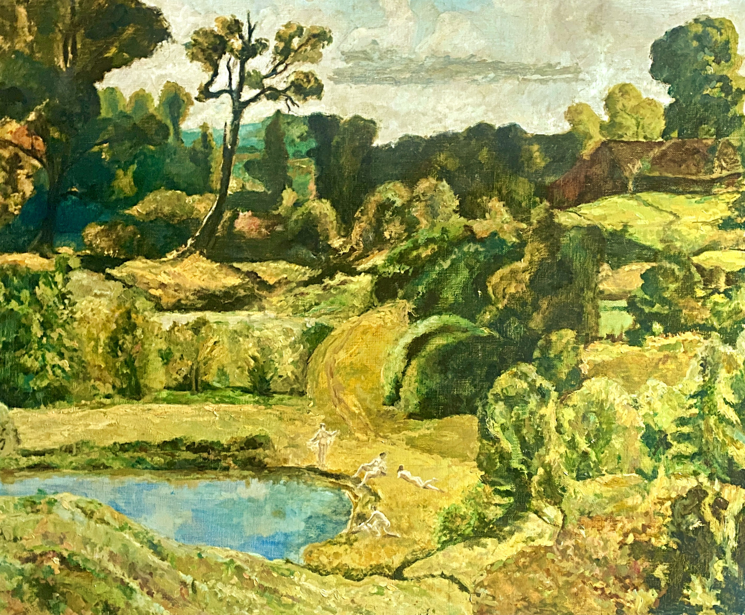 "Посвящение Крымову. Коллаж 2" 110Х90 см. Холст/масло, 2018 Живопись, Масло, Крымов, Импрессионизм