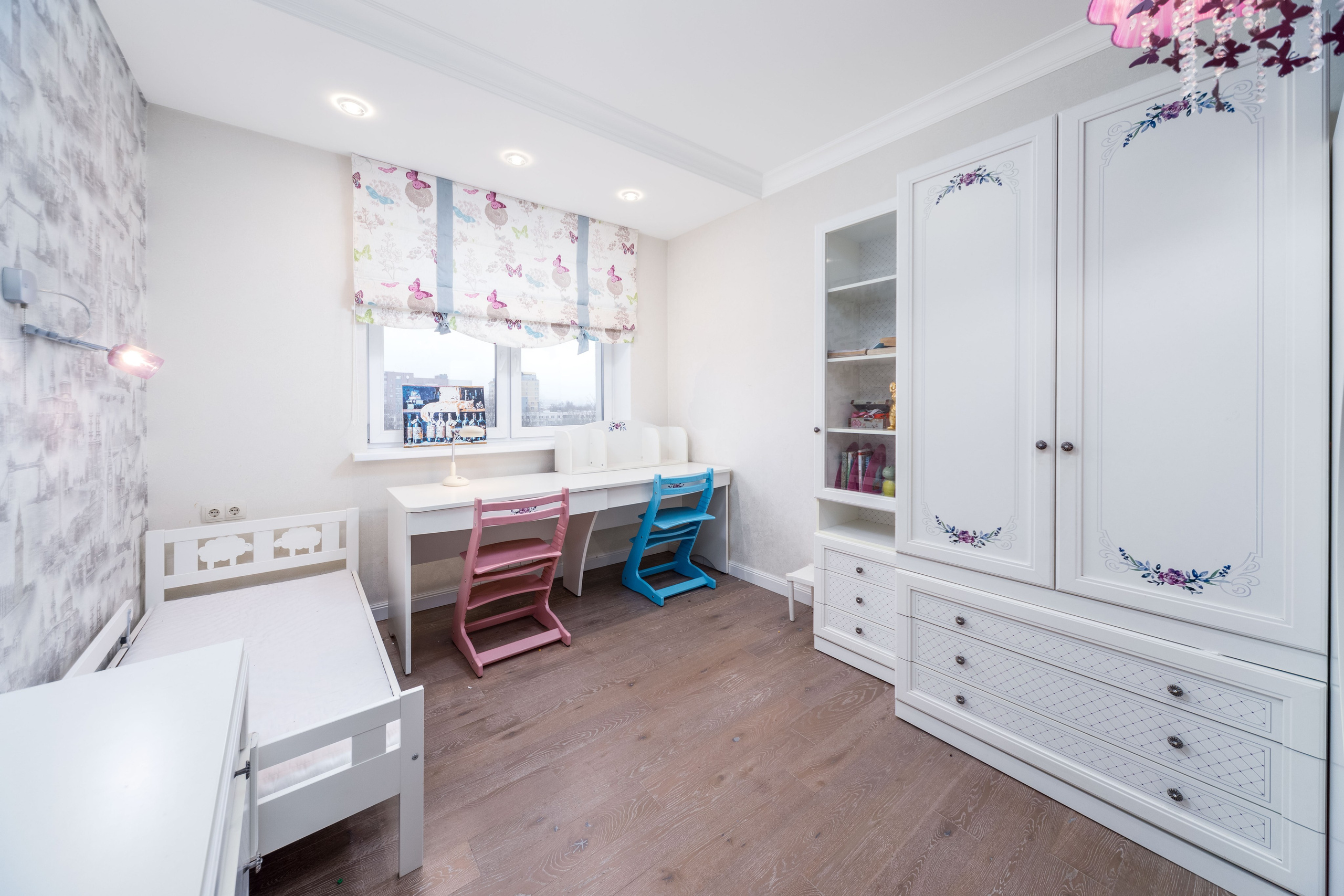 Интерьер детской комнаты в евро-3 квартире в ЖК Дипломат в Минске