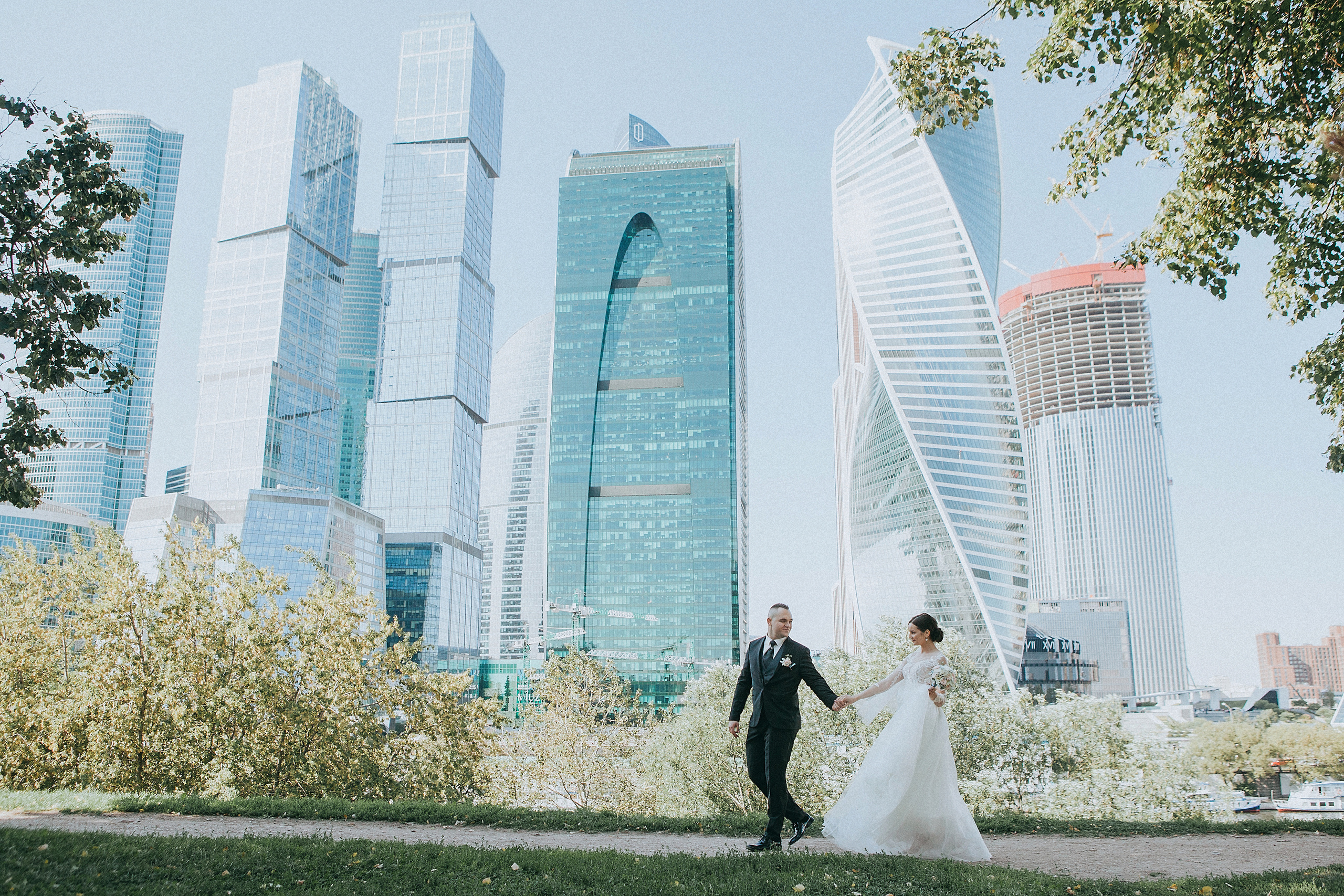 Фотосессия на свадьбу Москва-Сити. Свадебное фото и видео Москва Кристина Музыка