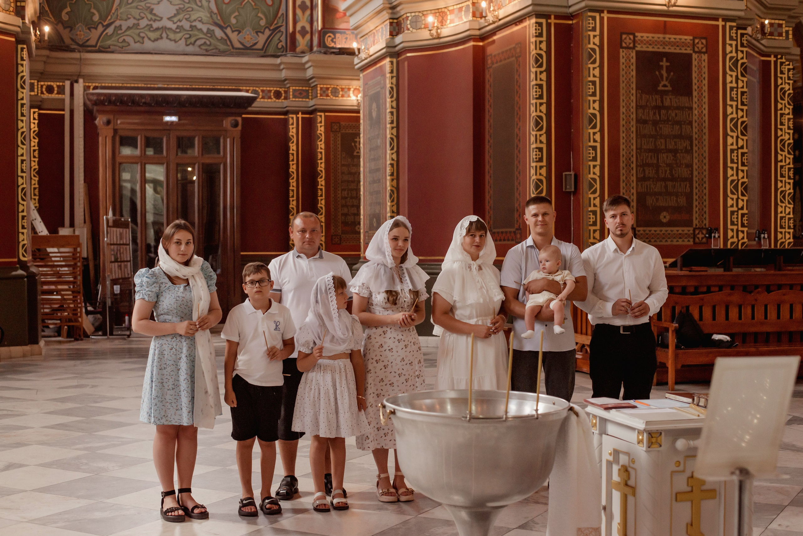 Таинство Крещения Даниила, Вознесенский войсковой собор, г. Новочеркасск. Семейный фотограф в Новочеркасске Виктория Громова