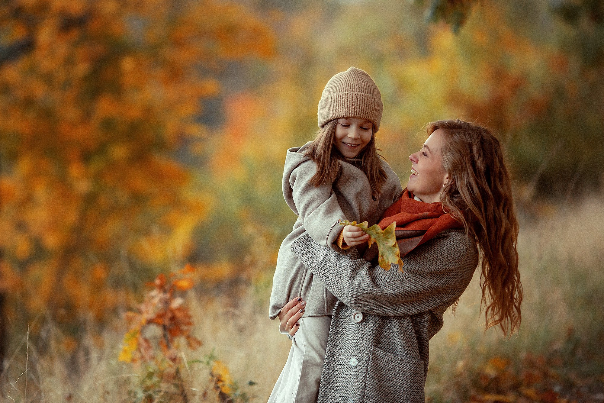 Фотосессия большой семьи в красивейших осенних пейзажах. Семейный фотограф Татьяна Надеждина | Москва, Московская область, Ярославль