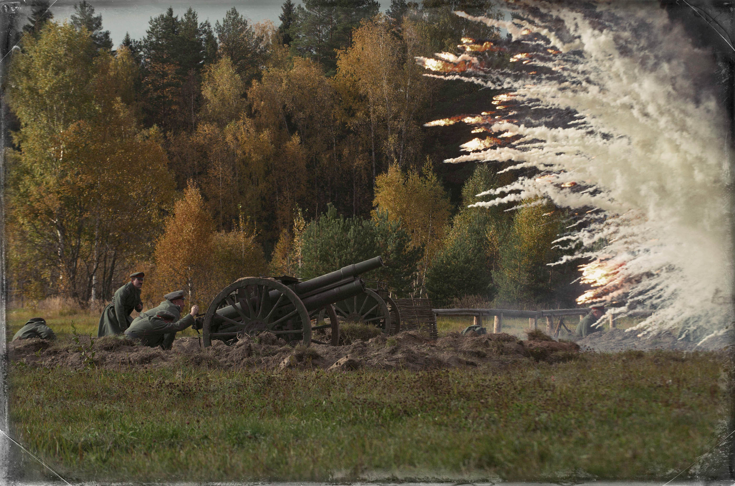 Реконструкция боев на Восточном фронте осенью 1915 года. Юлия Розанова, коммерческий фоторепортаж в Москве