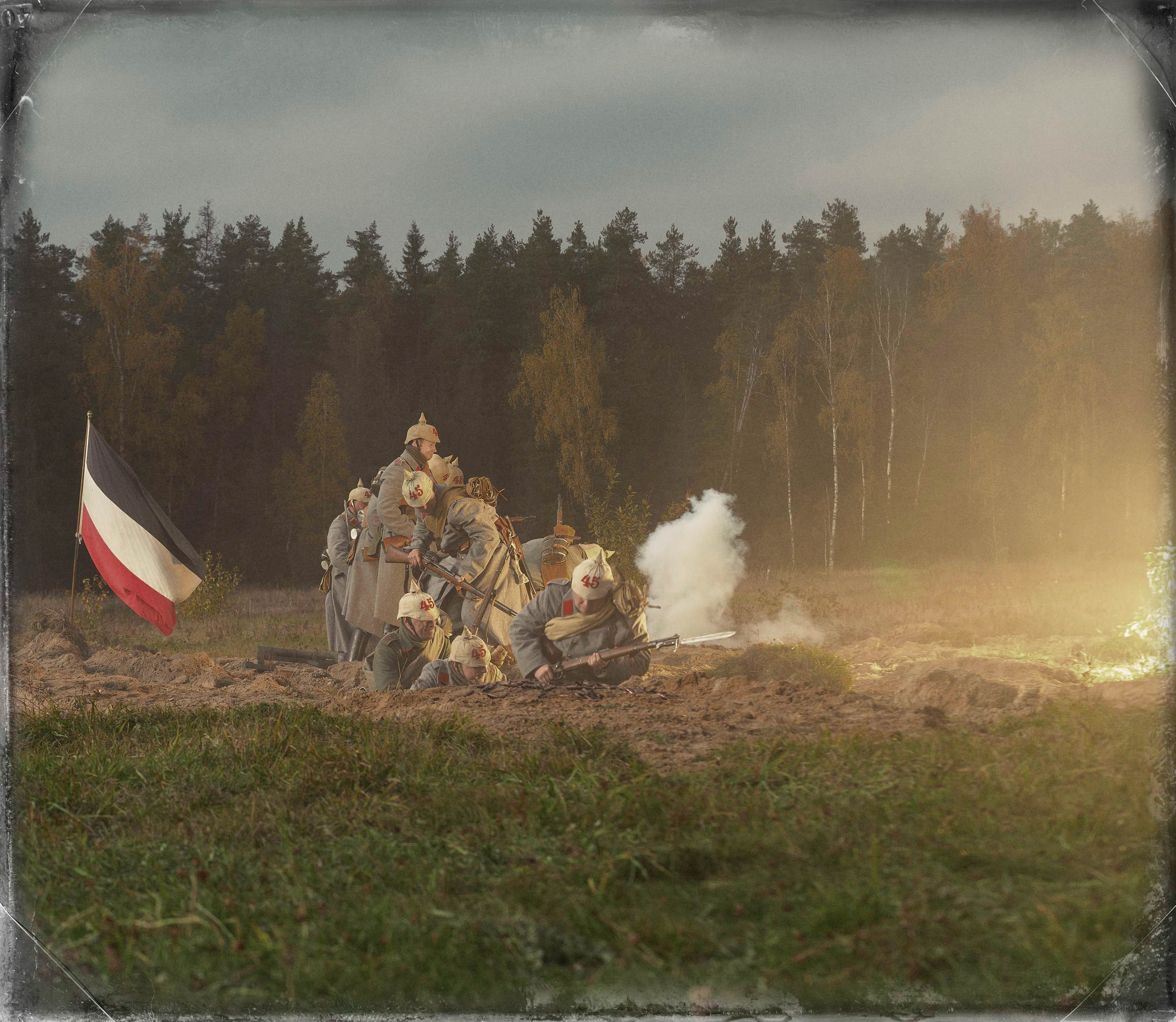 Реконструкция боев на Восточном фронте осенью 1915 года. Юлия Розанова, коммерческий фоторепортаж в Москве