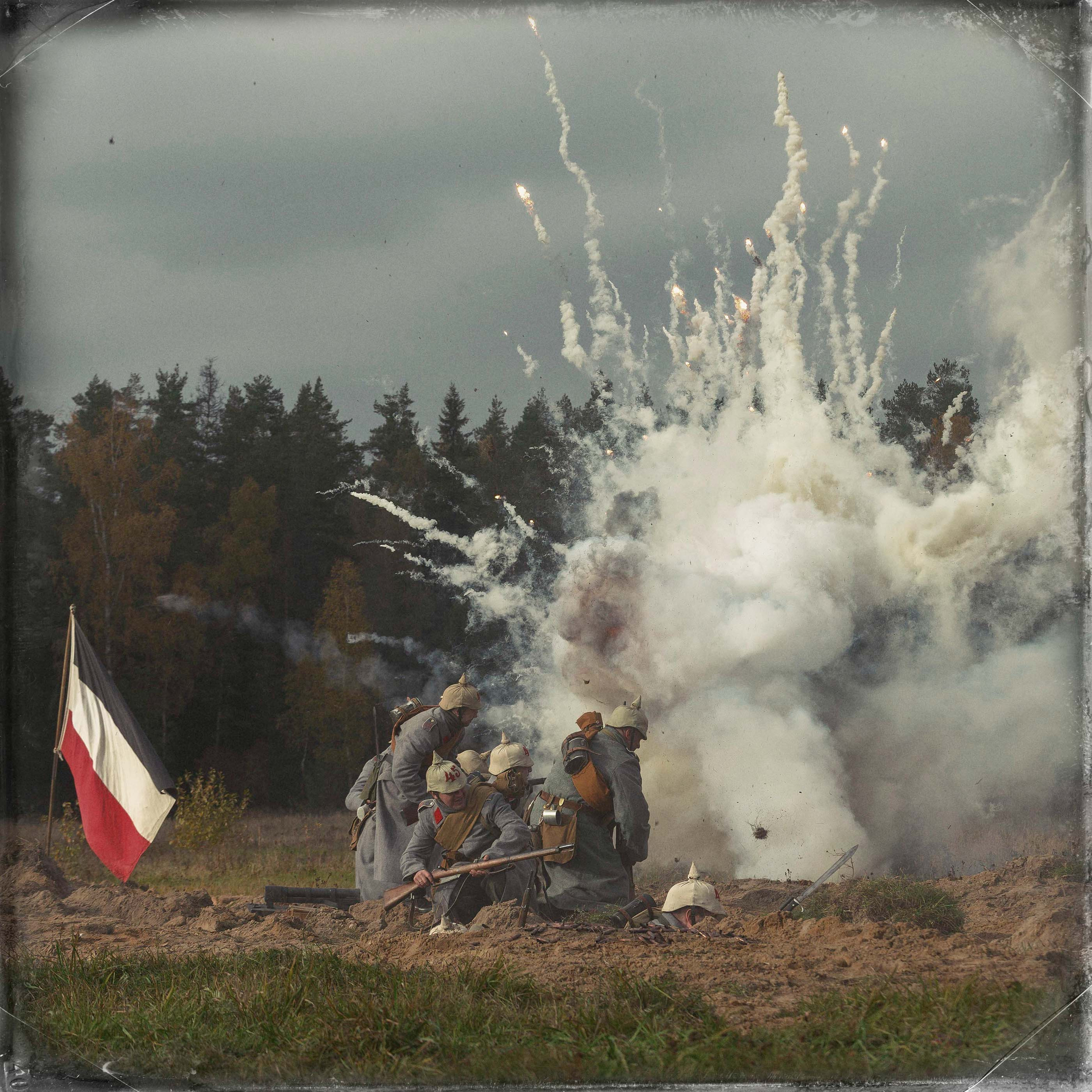 Реконструкция боев на Восточном фронте осенью 1915 года. Юлия Розанова, коммерческий фоторепортаж в Москве